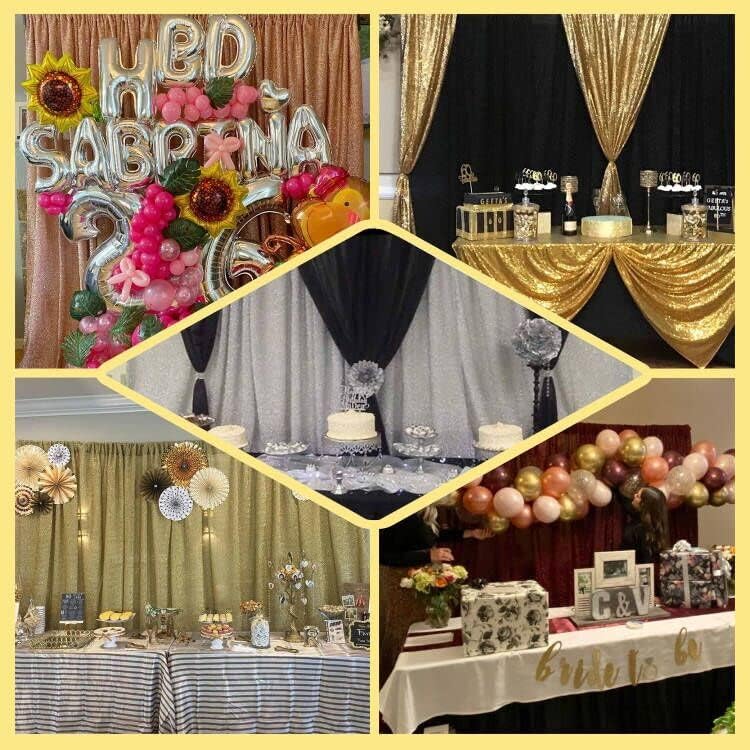 10FT x10FT Aqua Blue Metallic Sheer Spandex Backdrop, 1 Panel Glitter Sheer Photography Background, Stretchy Spandex Fabric for Wedding, Party, Baby Shower, Photo Booth Decor