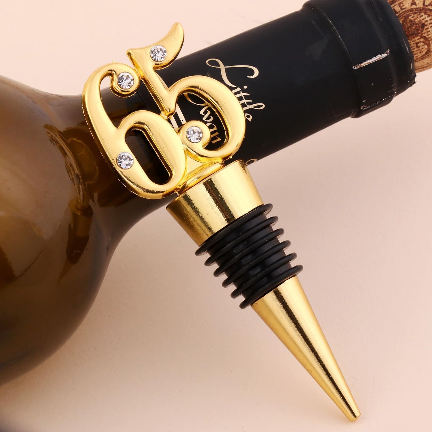 12 Pack 65th Birthday Favors For Guests 65 Years Old Wine Bottle Stoppers With Gift Box For 65th Wedding Anniversary Party Souvenirs Favor Decoration