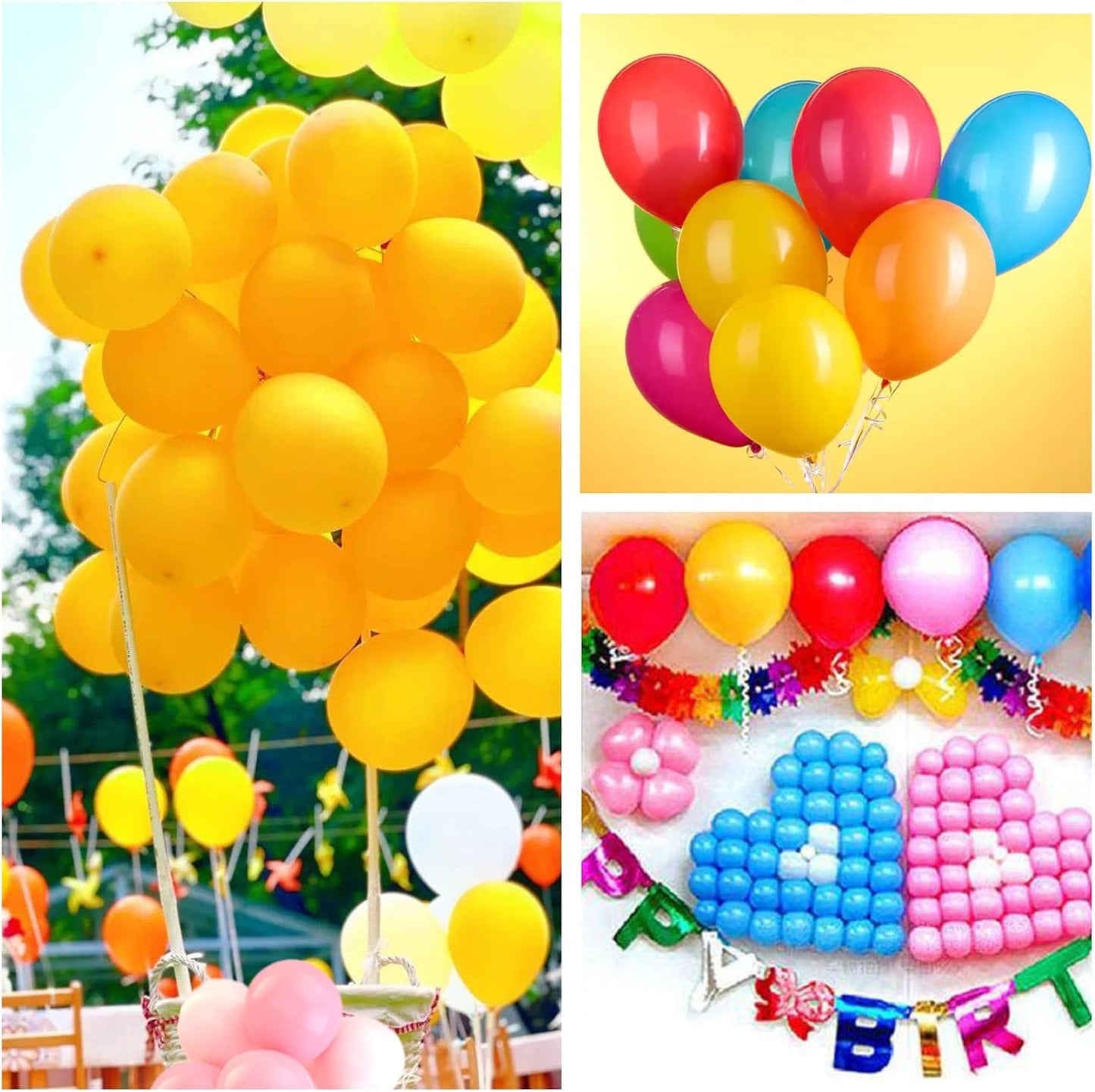 110pcs Yellow Balloons 12 Inch,Yellow Latex Balloons for Birthday Party Baby Shower Wedding(with 2 Ribbons).