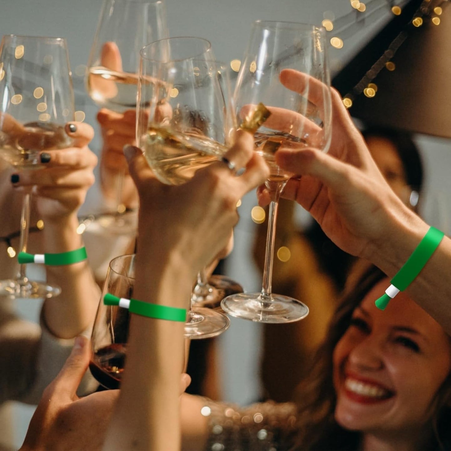 100 Pcs Cloth Event Wristbands, Event Wristbands, Colored Wrist Bands for Events, for Lightweight Concert Wrist Strap for Activities, Party Bracelets for Events (Color : Green)