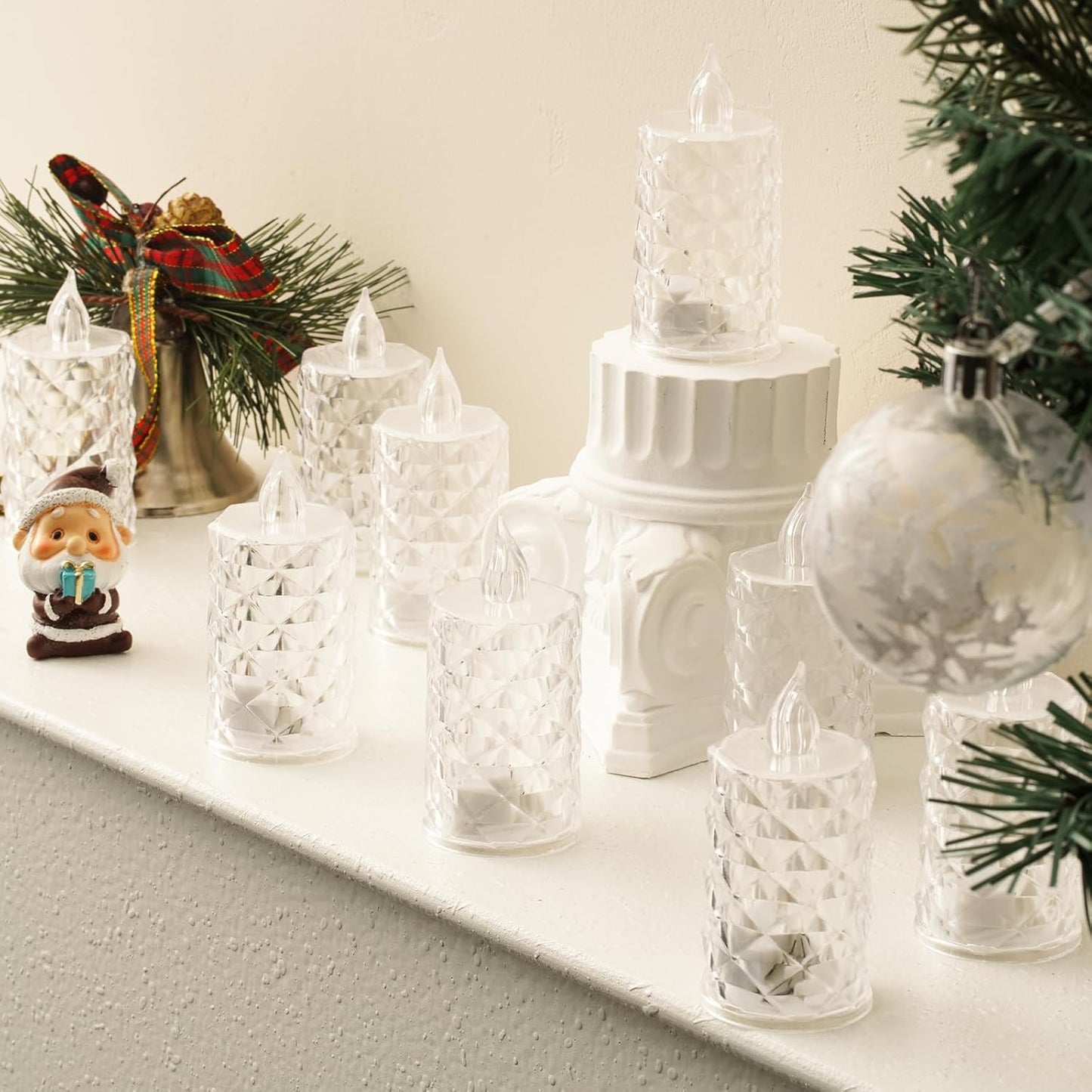 12-Pack Tea Lights Candles Battery Operated,Realistic Flicker & 200+ Hour Runtime - for Centerpieces, Weddings, Halloween, Christmas Decorations & Home Decor