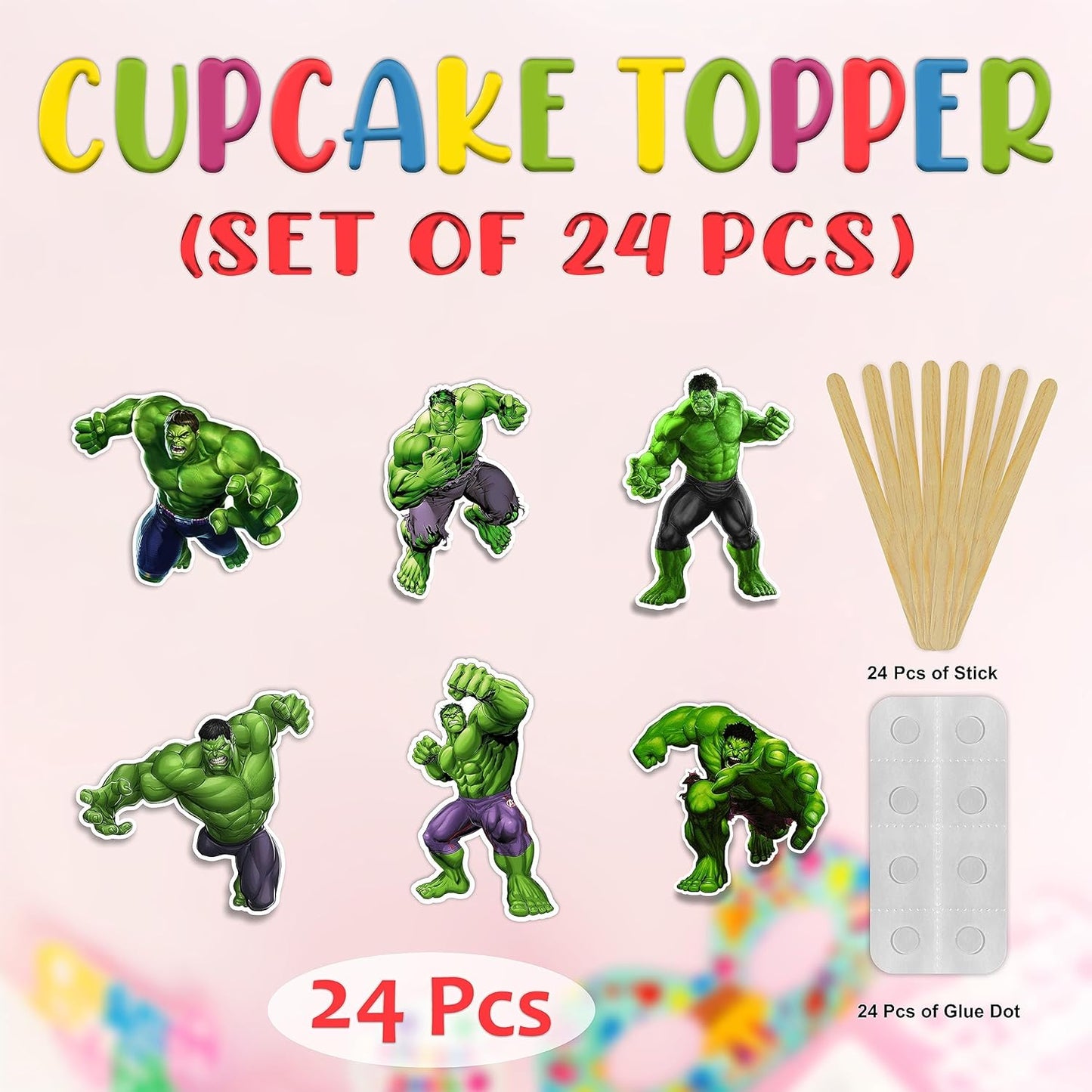 "Hlk Cupcake Topper ā Superhero Theme Birthday Party Decoration ā Cartoon Character Cupcake Picks for Birthday Party, Boys and Girls Superhero Theme Celebrations, Cake Decoration, and Party Supplies"