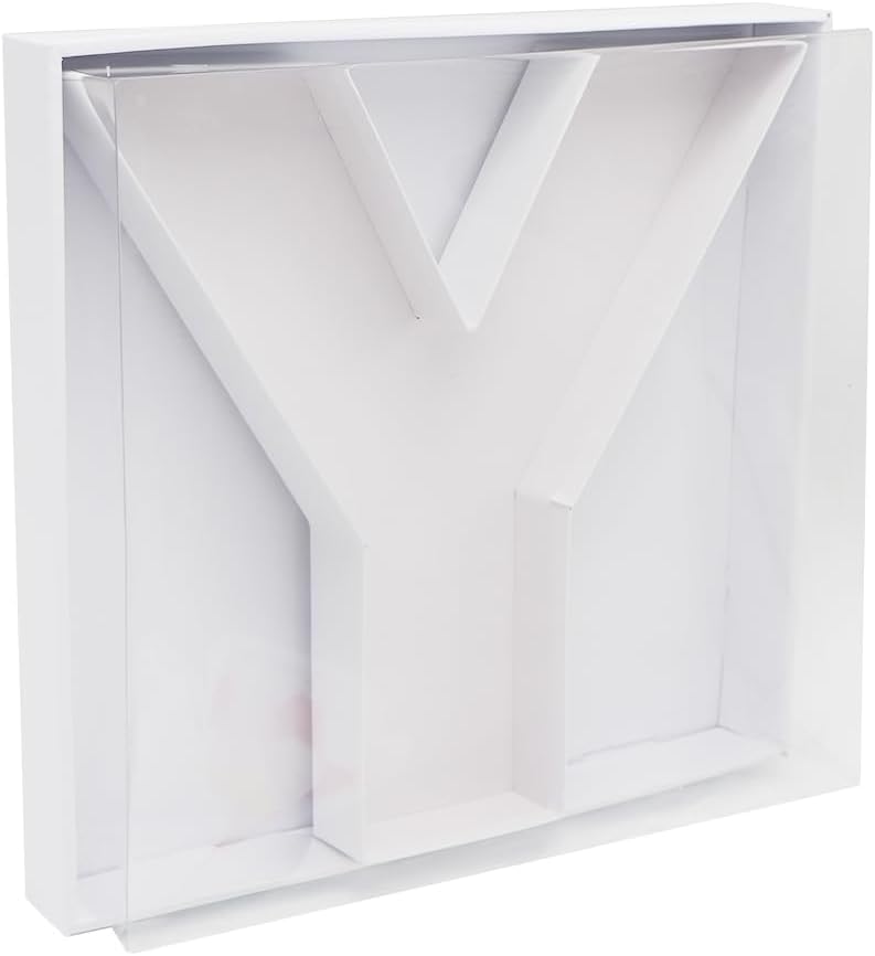 12" Fillable Cardboard Letter Charcuterie Gift Cupcake Box With Cover Sweets Packaging (Y)