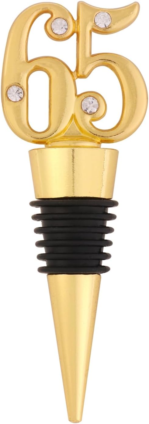 12 Pack 65th Birthday Favors For Guests 65 Years Old Wine Bottle Stoppers With Gift Box For 65th Wedding Anniversary Party Souvenirs Favor Decoration