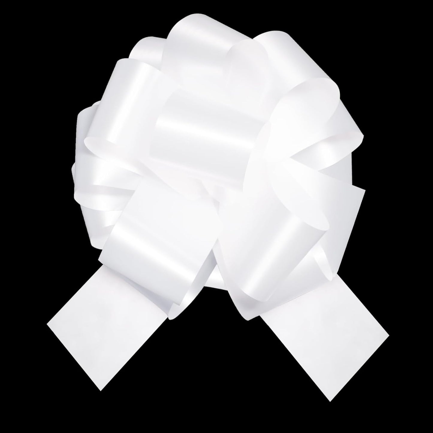 12 PCS 6 Inch White Pull Bows - Perfect for Gift Wrapping, Wedding Decor, Car Bows, Birthday Parties, Christmas and Valentine's Day