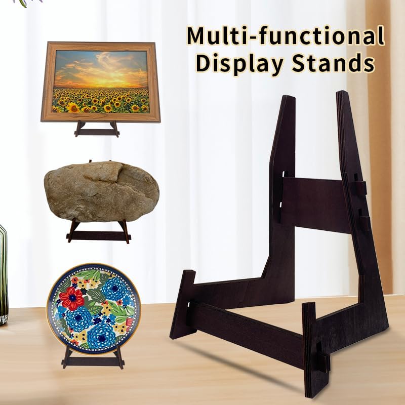 10 Inch Wooden Plate Stand - Easel & Book Display Stand