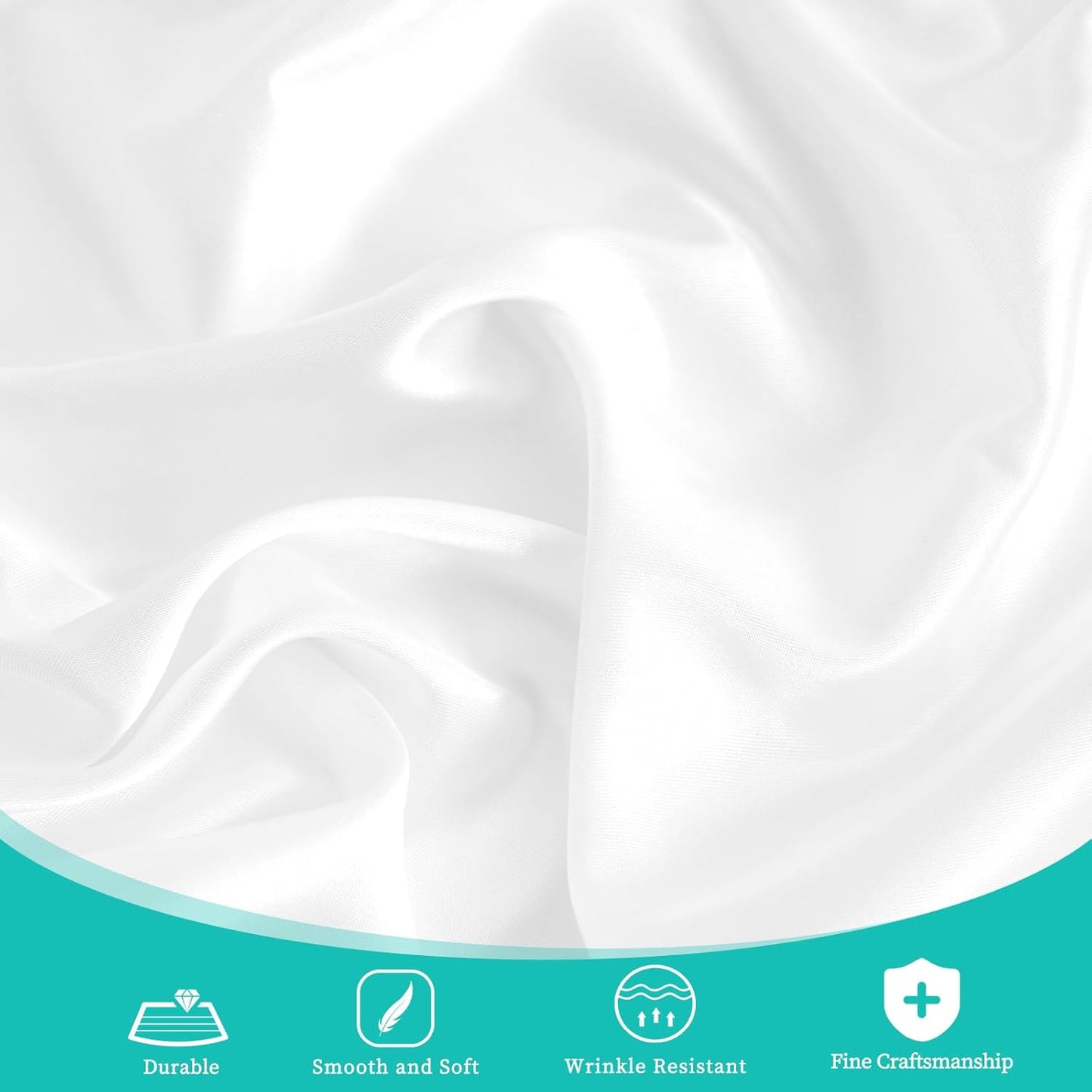 12 Pack 108 Inch White Satin Tablecloth - Premium Bright Silky Round Tablecloth Overlay Smooth Fabric Table Cover, Table Decoration for Wedding Party Banquet Events Restaurant Kitchen Dining