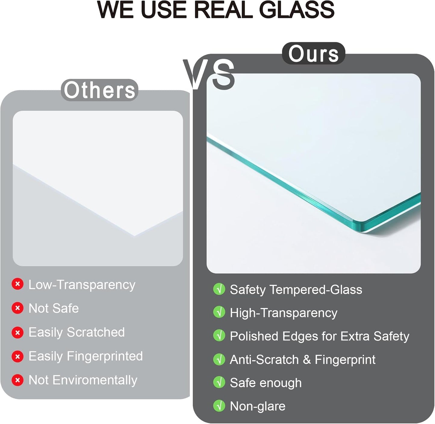 10x10 Picture Frame Set of 2, Real Glass and Distressed White Collage Frame, Display Pictures Four Opening 4x4 With Mat or 10 x 10 Without Mat for Wall Hanging or Tabletop