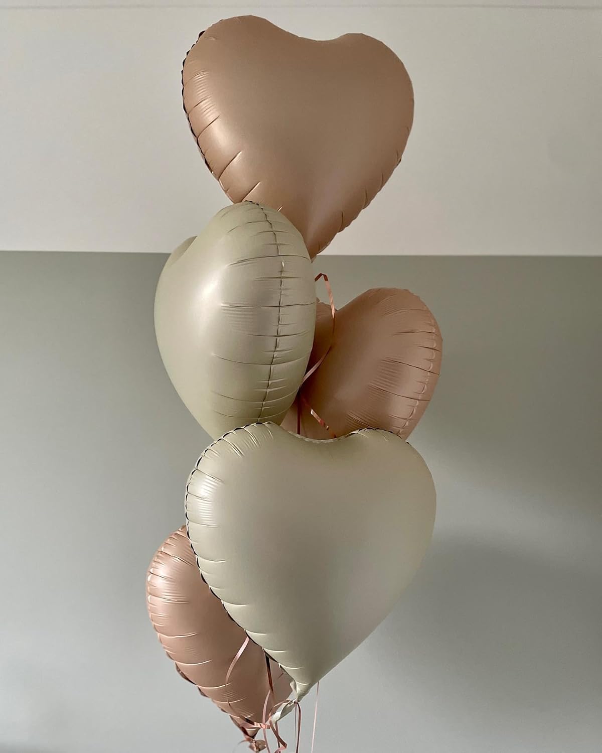 10pcs Baby Pink Heart Balloons - 18 Inch Light Pink Heart Shapes for Baby Shower, Wedding, Valentine's Day Decorations