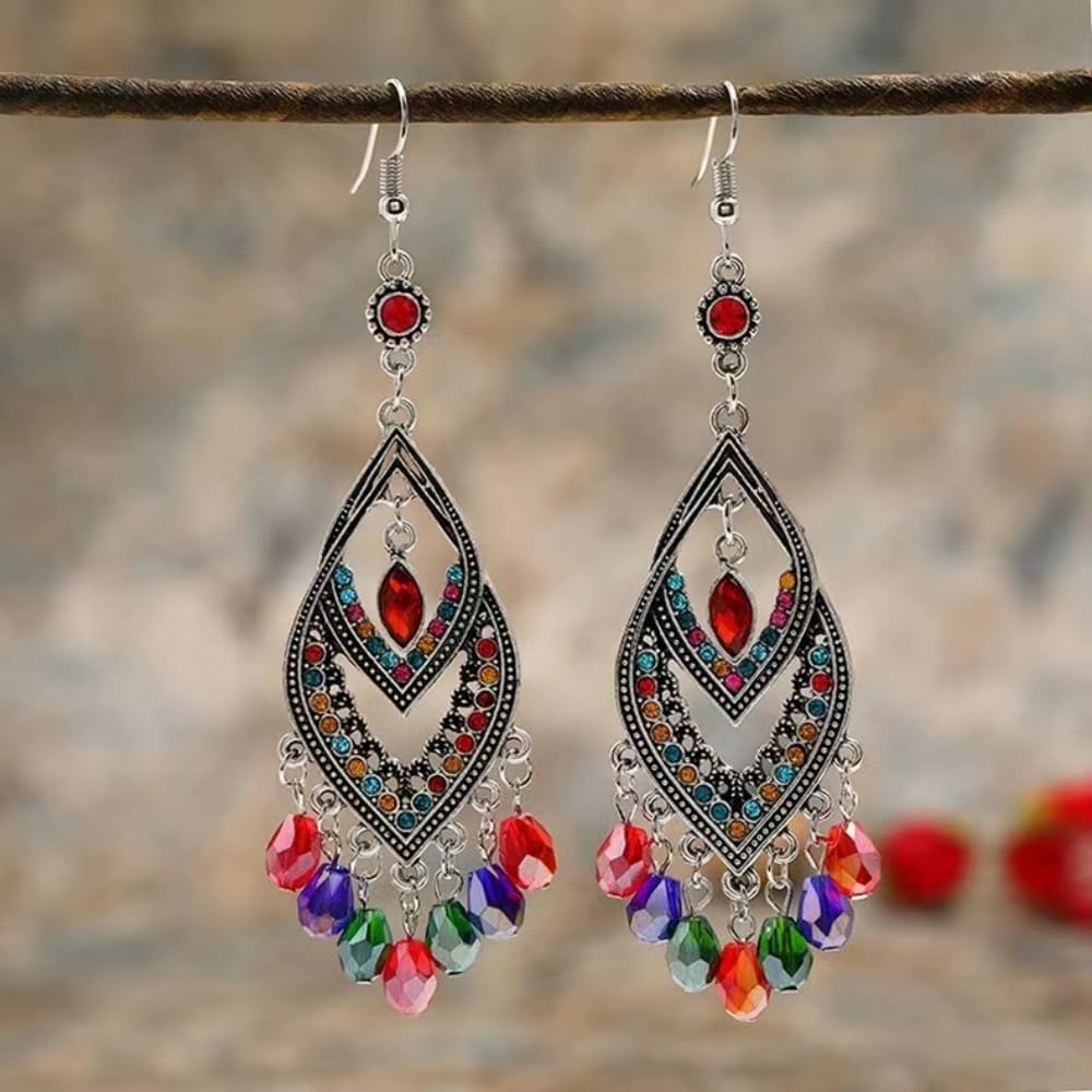 100pcs 8x12mm Teardrop Crystal Glass Beads Vertical Hole Faceted Glass Teardrop Spacer Beads for Bracelets Necklace Earring DIY Jewelry Making Craft(Pink AB)