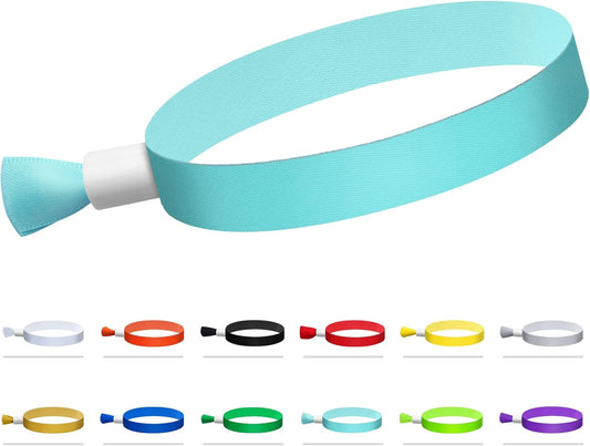 100 Pcs Cloth Event Wristbands, Event Wristbands, Colored Wrist Bands for Events, for Lightweight Concert Wrist Strap for Activities, Party Bracelets for Events (Color : Water Green)