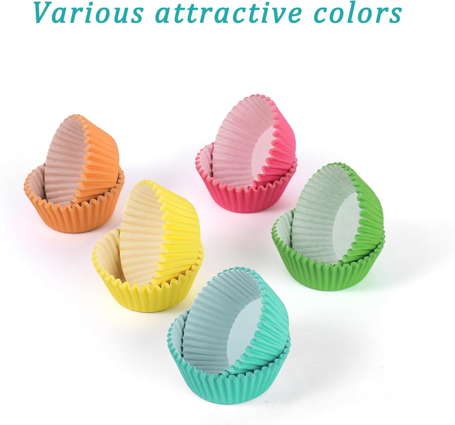 1.4 inch 1000-Count Mini Cupcake Liners Bright Colorful Muffin Baking Cups, Odorless,Baking Paper Cups for Baking Candy Cooking，Upgraded & Food Grade Grease-Proof Paper (Rainbow, 1.4Inch)