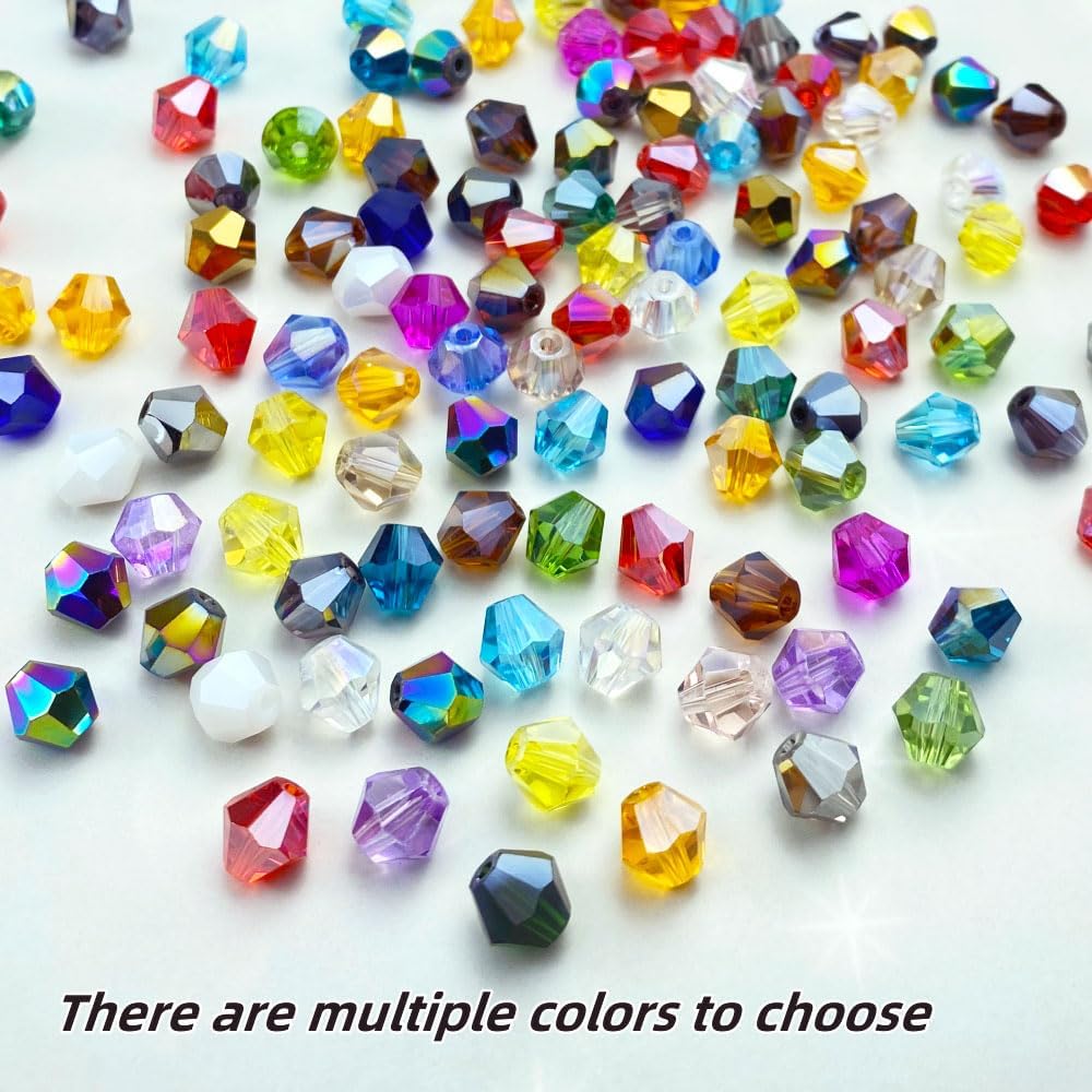 100pcs 8mm Bicone Crystal Glass Beads Loose Spacer Beads Faceted Craft Beads for Jewelry Making DIY Necklace Bracelet Earring Wind Chimes Suncatchers Ornamen(Wine AB)