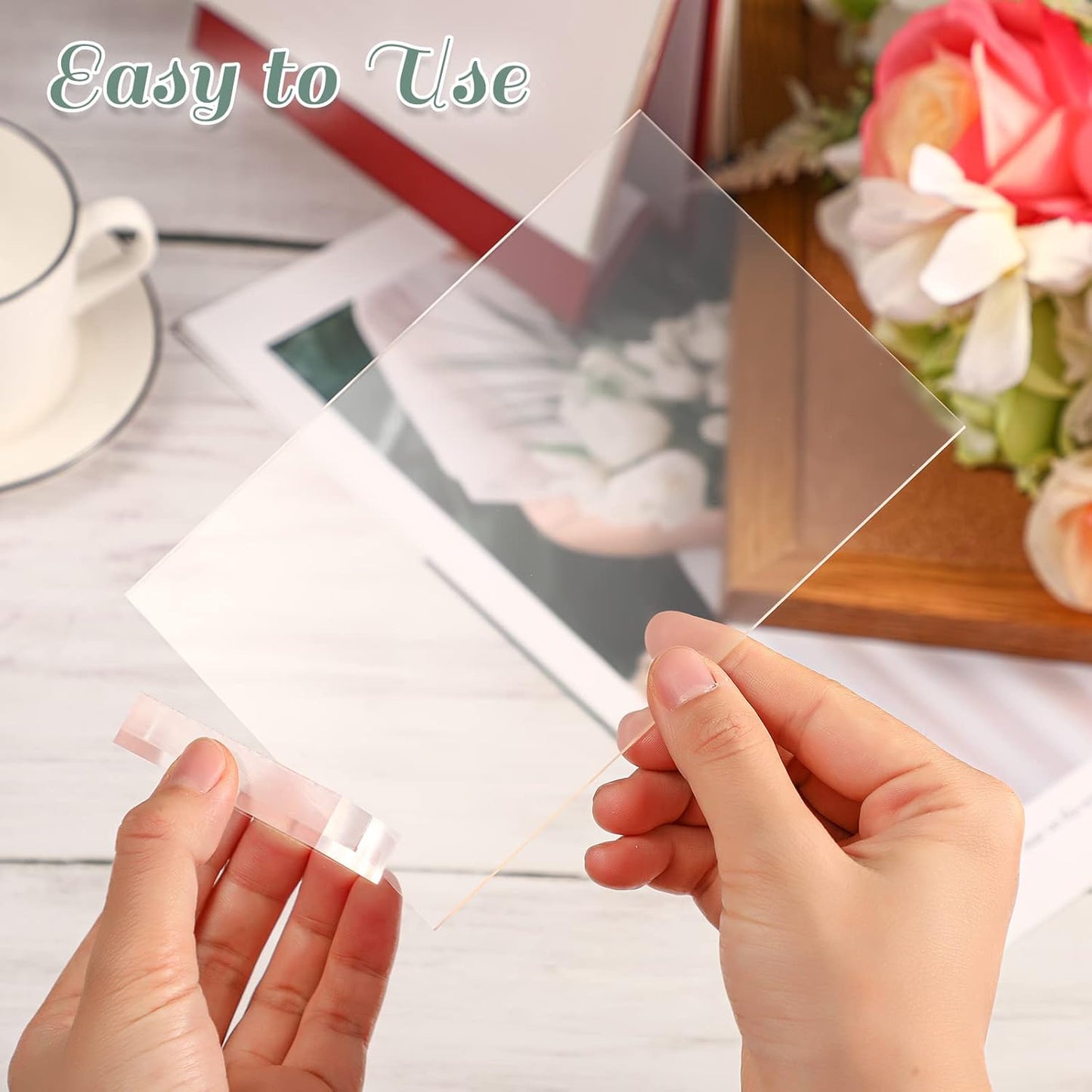 12 Pcs Clear Acrylic Place Cards with 12pcs Acrylic Holder Wedding Table Numbers with Centerpiece Stand Sign and Holder DIY Table Name Cards Plates for Wedding Reception Banquet Decors