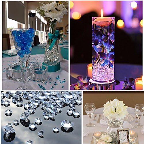 10000 pcs/Pack Wedding Table Scatter Confetti Crystals Acrylic Diamonds Vase Fillers 4.5 mm Rhinestones for Wedding, Bridal Shower, Vase Beads Decorations (Turquoise)