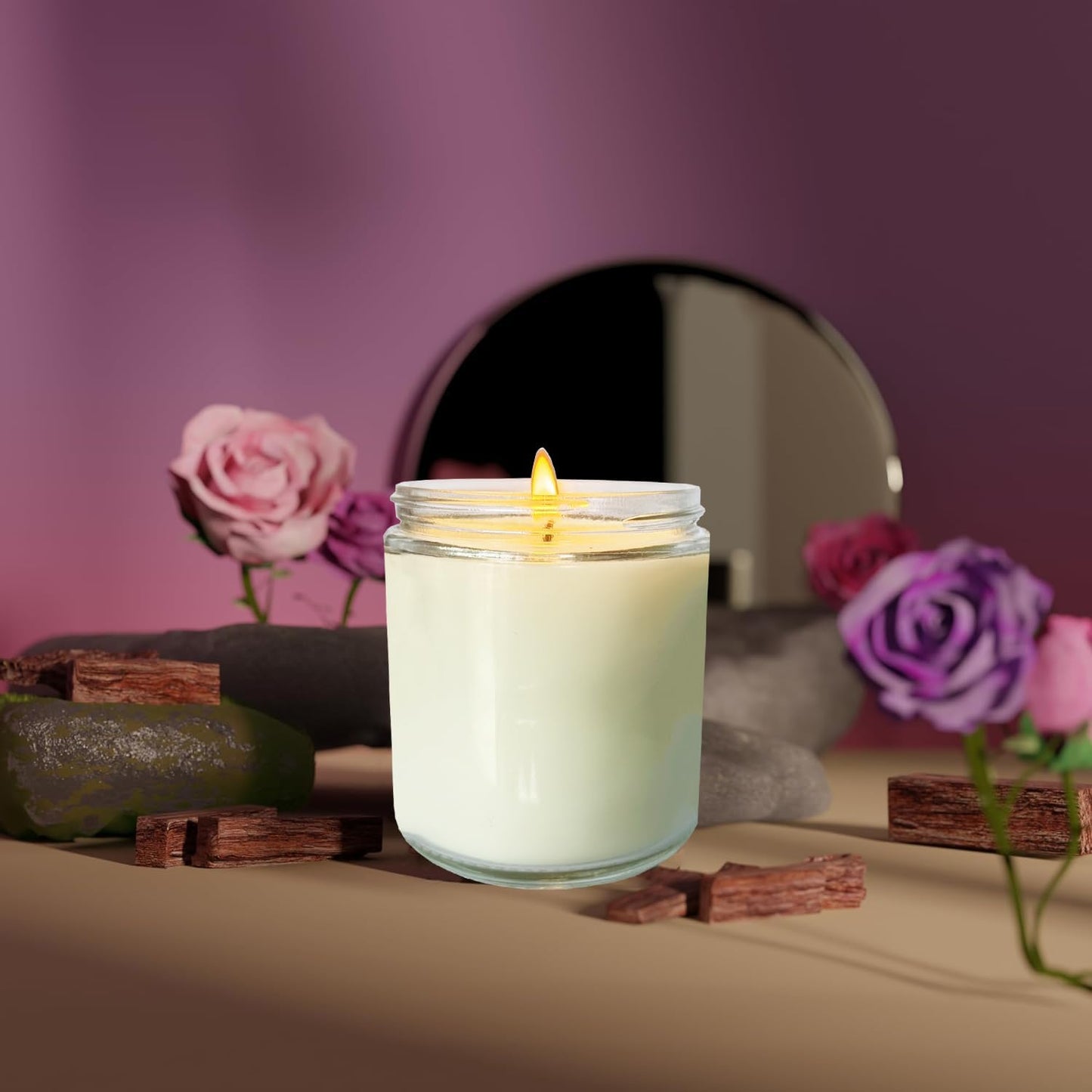 12 Pcs 8 Oz Bulk White Soy Candles,Lavender Scented Candles Set,Bulk Aromatherapy Candle,Great Stress Relieving Scented Candle for Girls as a Gift for Birthdays, Weddings and More!