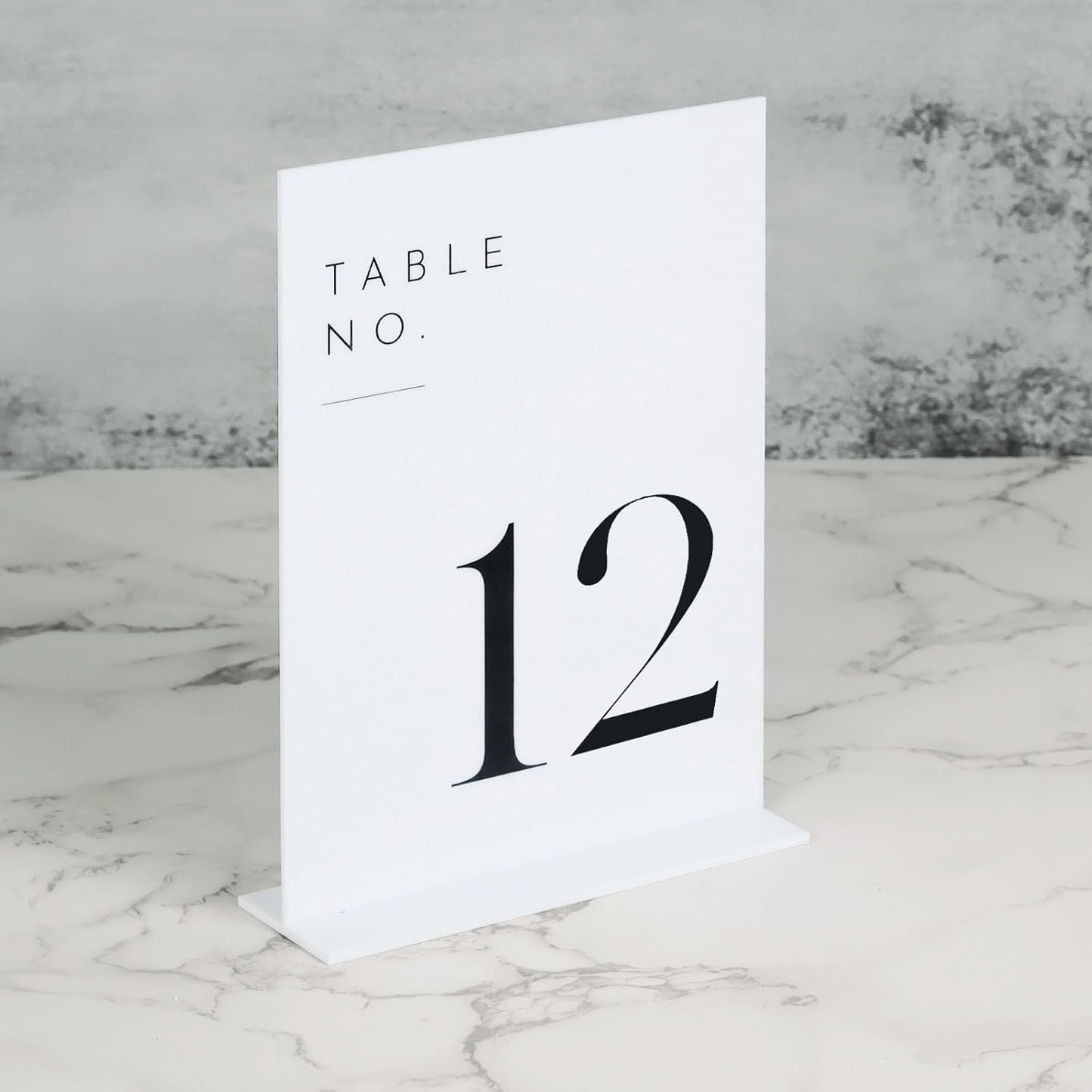 JINMURY White Wedding Table Numbers 1-20 with Stands, 5"x7" White Acrylic Table Numbers, Perfect for Wedding Reception, Party, Anniversary, Event