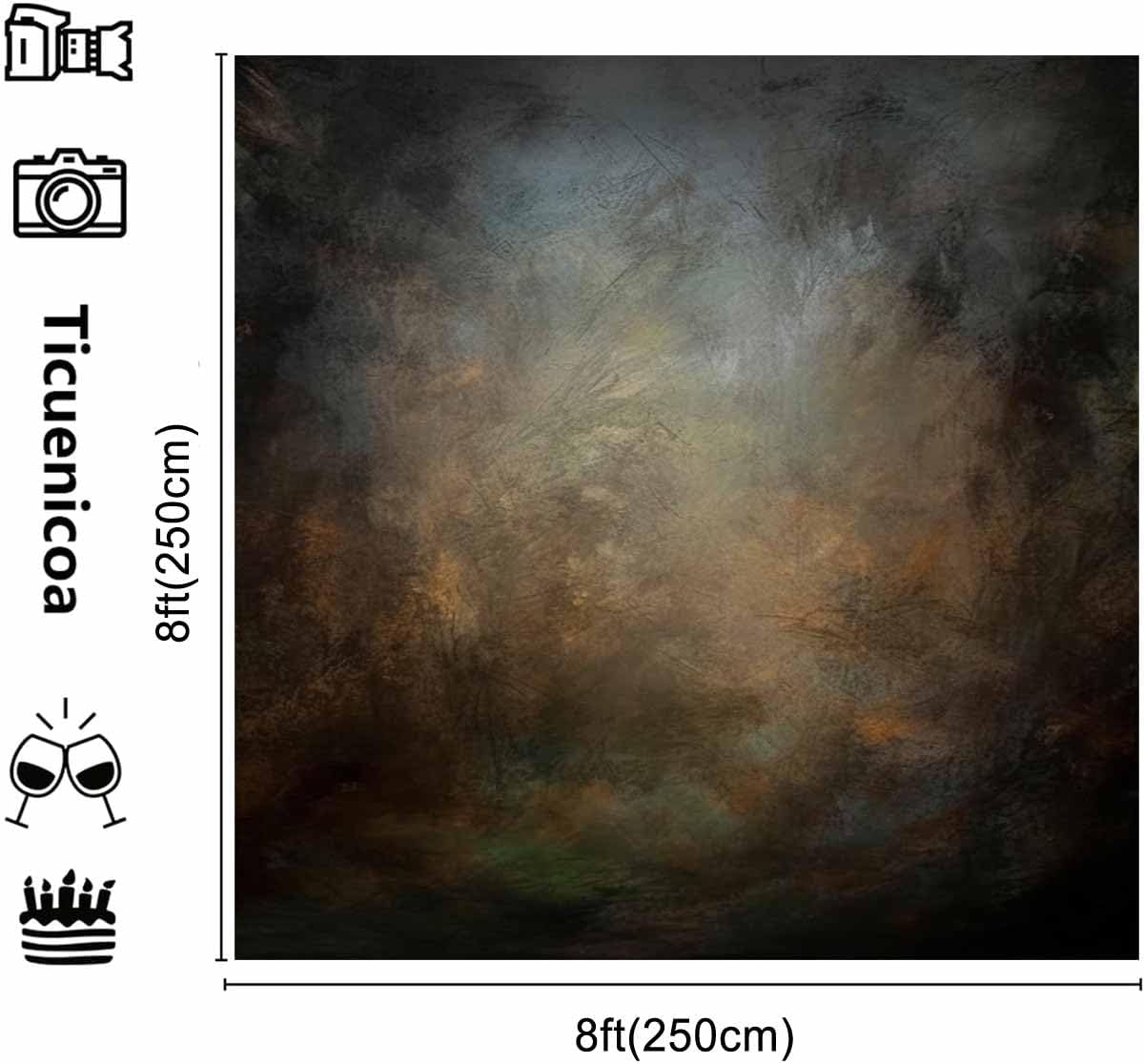 10x10ft Old Master Mottled Portrait Photography Backdrops Abstract Rust Spots Backdrop Background for Photoshoot