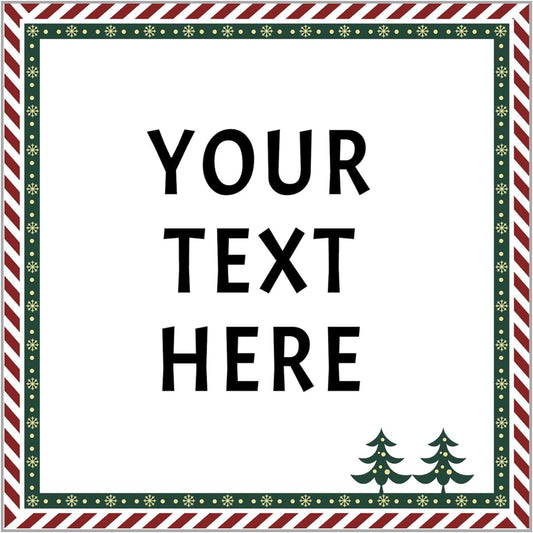 100-1000pcs Custom Stickers Merry Christmas Stickers Personalized Labels Adhesive Xmas Decorative Envelope Seals Stickers for Cards Gift Boxes(VSquare-5)