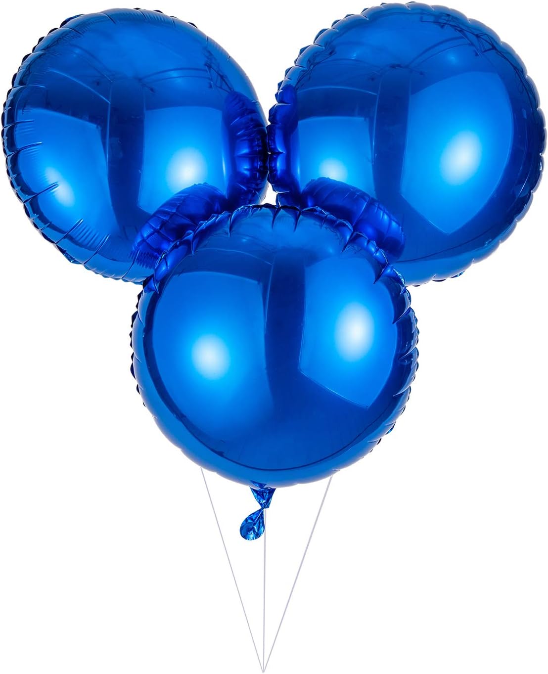 18" Blue Round Shaped Foil Balloons Mylar Helium Balloons for Birthday Party Wedding Baby Shower Decorations, Pack of 20