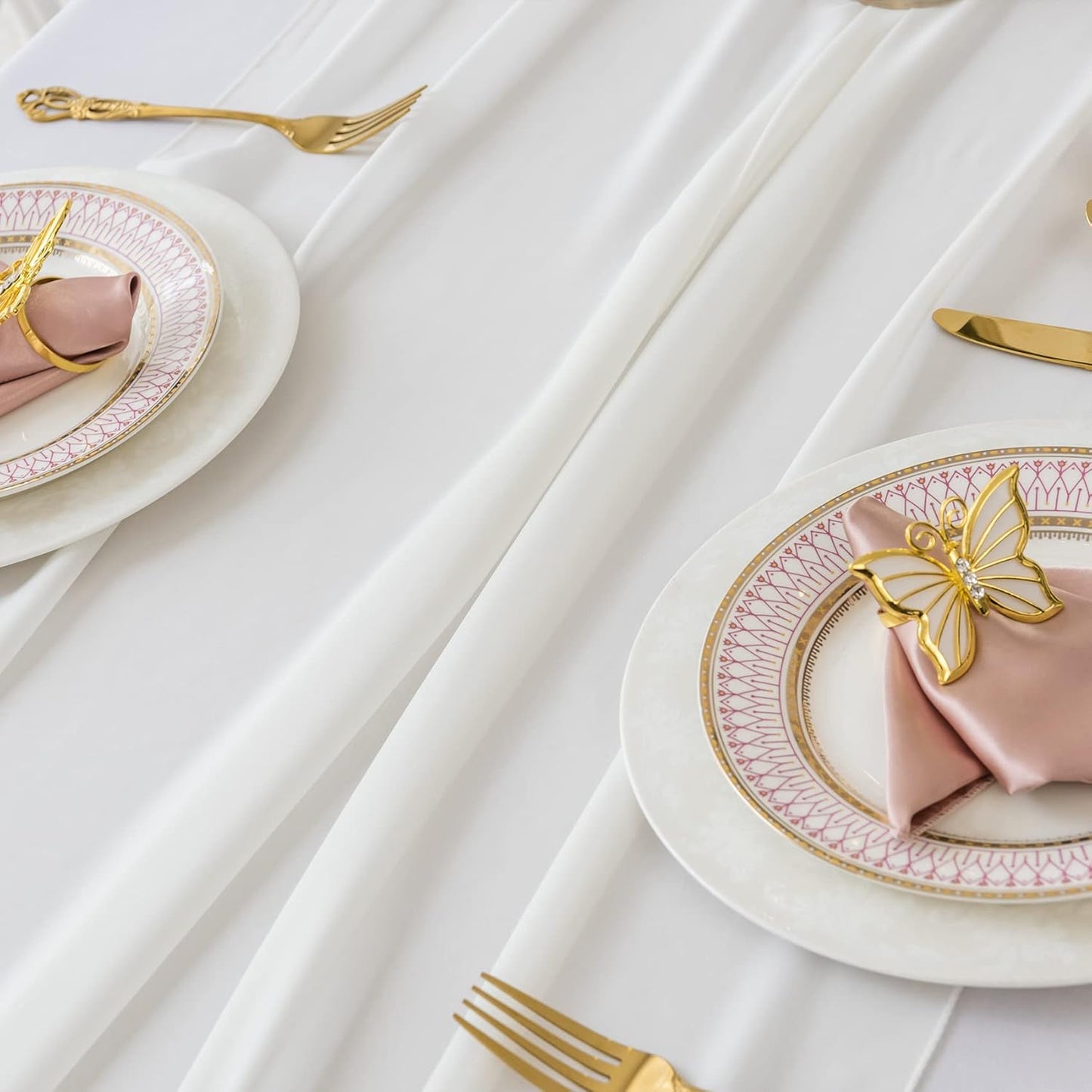 12Pack 9ft Chiffon Table Runner 14x108 Inch Sheer Romantic Table Runner for Wedding Birthday Party Bridal Shower Outdoor Decoration-Ivory