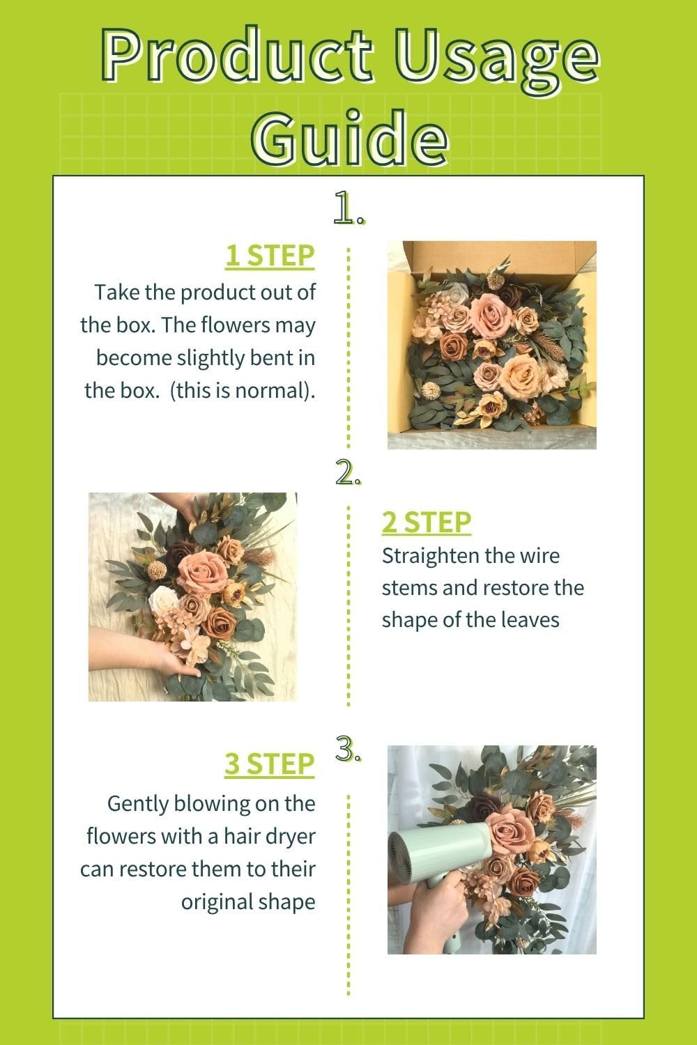 Wedding Sign Faux Flower Swag (Pack of 2) for Ceremony Party Reception Entrance Floral Decor Wall Easel Stand for Wedding Poster Welcome Sign (Terracotta)