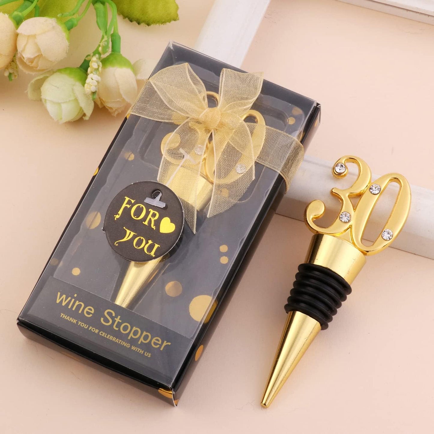 12 Pack 30 Birthday For Guests Wine Cork Beer Wine Cork champagne Bottle With Gift Box For Wedding Gift Party Favor Decoration