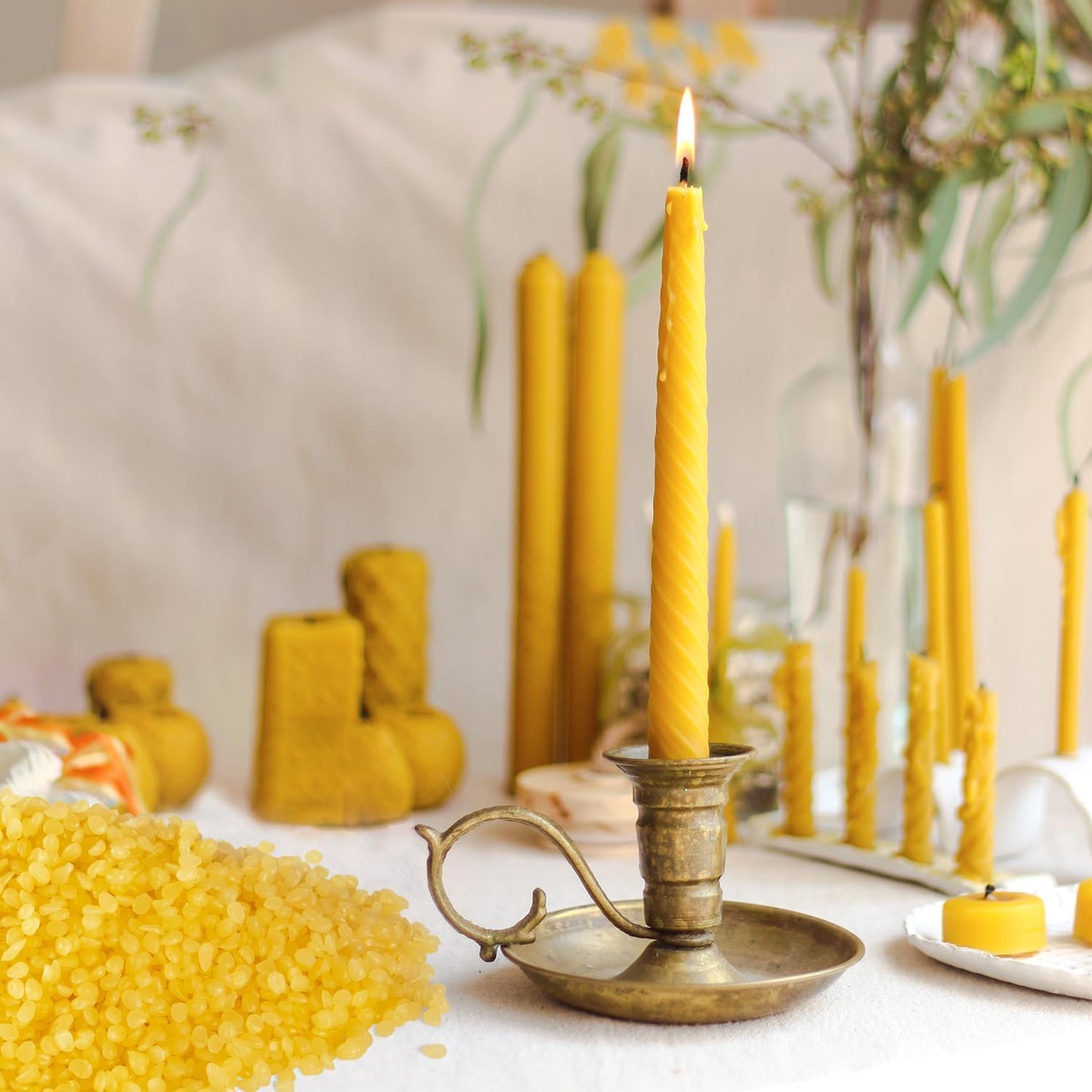 10 LB Yellow Beeswax Pellets - DIY Candle Making Kits, Magical Craft Making, Hand Care DIY Creams, Lip Balms and Soap Making Supplies (160 oz).