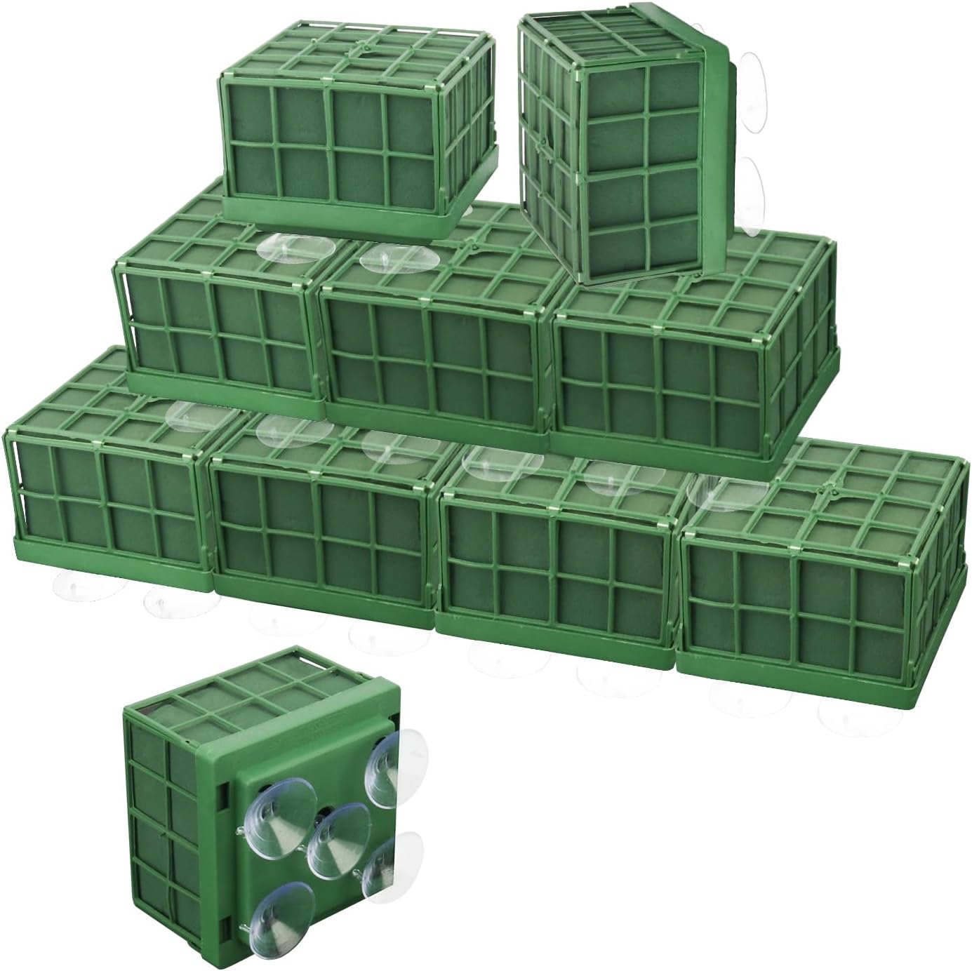 10 Pack Floral Foam Cage, Premium Floral Cage Foam Box for Fresh and Artificial Flowers – Perfect for Wedding, Home and Garden Decorations(4.5 x 4.5 x 3.75 inch) by IHDYPPEW