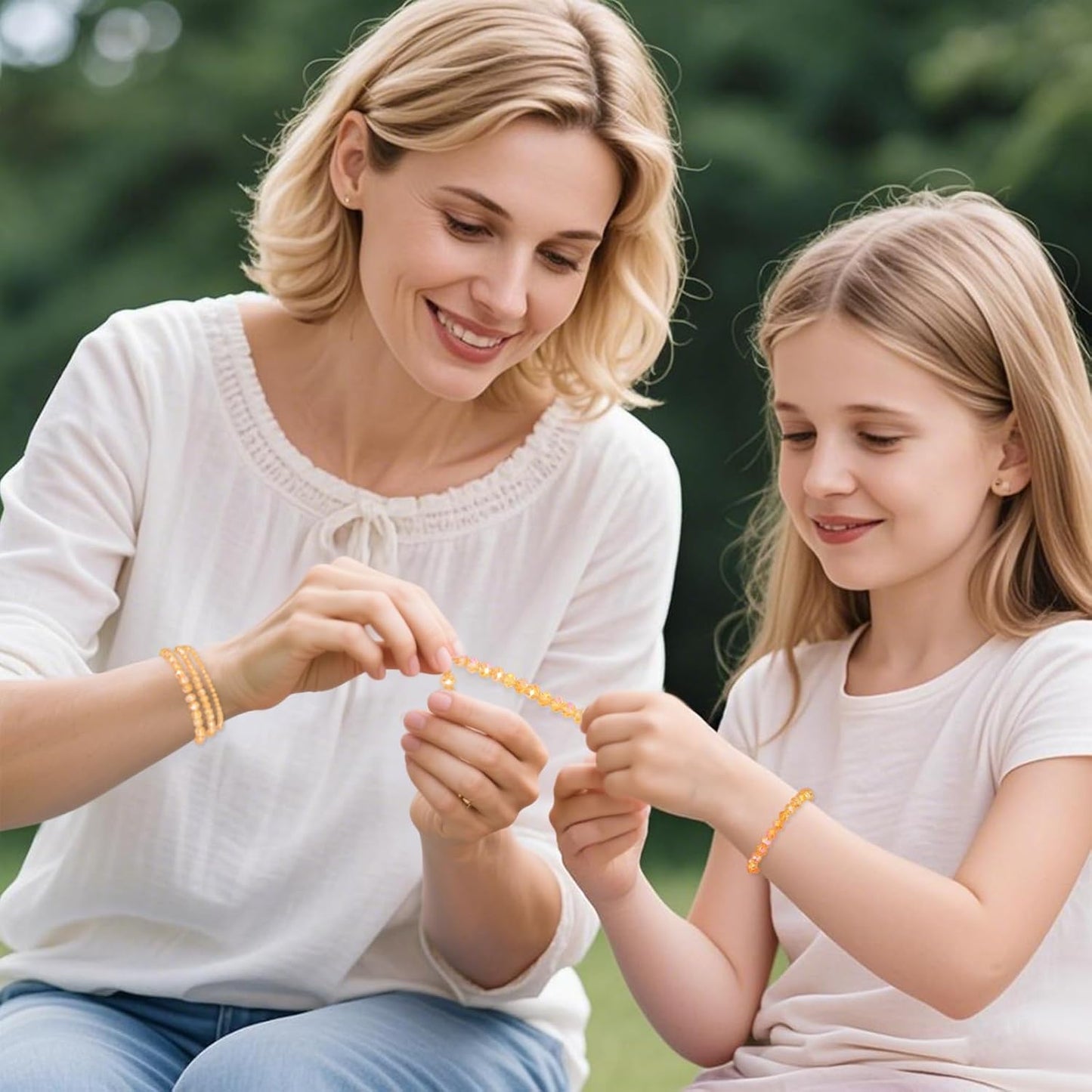 1200 Pcs 4mm Round Crystal Glass Beads for DIY Jewelry, Ideal for Bracelets, Necklaces, Pendants, and Handmade Craft Projects(Gold Champagne)