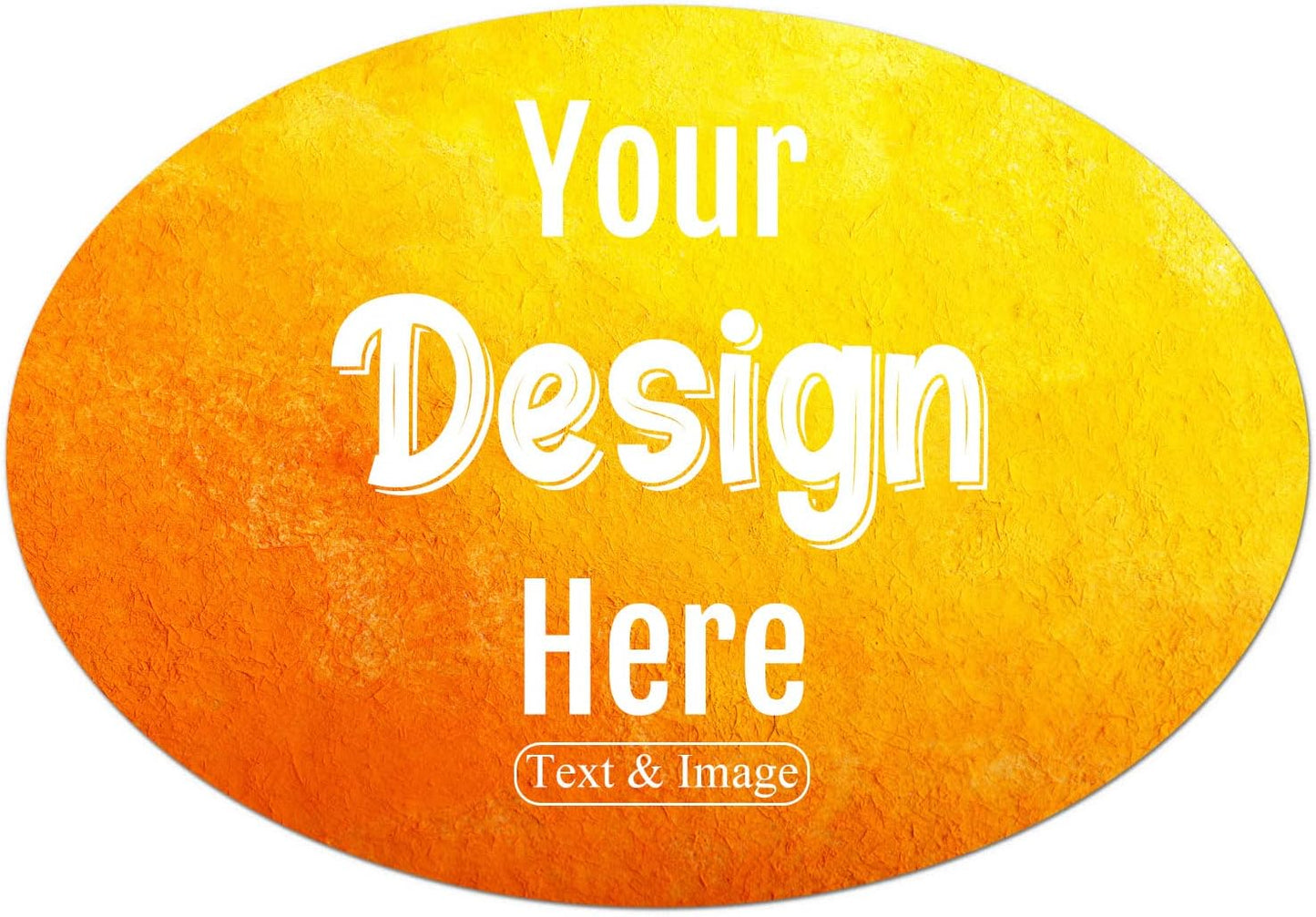 100-500 Custom Stickers Personalized Labels, Customized Stickers with Any Image Logo and Text. Custom Stickers for Business Logo Labels,etc. (Oval,1.5X1 Inch)