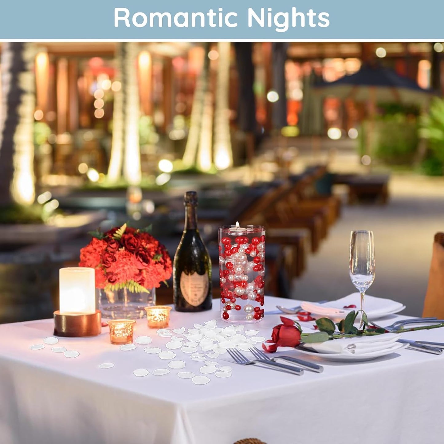 Suream White Silk Flower Petals, 300 Pcs Flower Girl Scatter Petals for Wedding Decorations, Table Centerpieces Party Bridal Showers Birthday Wedding Ceremony Decor