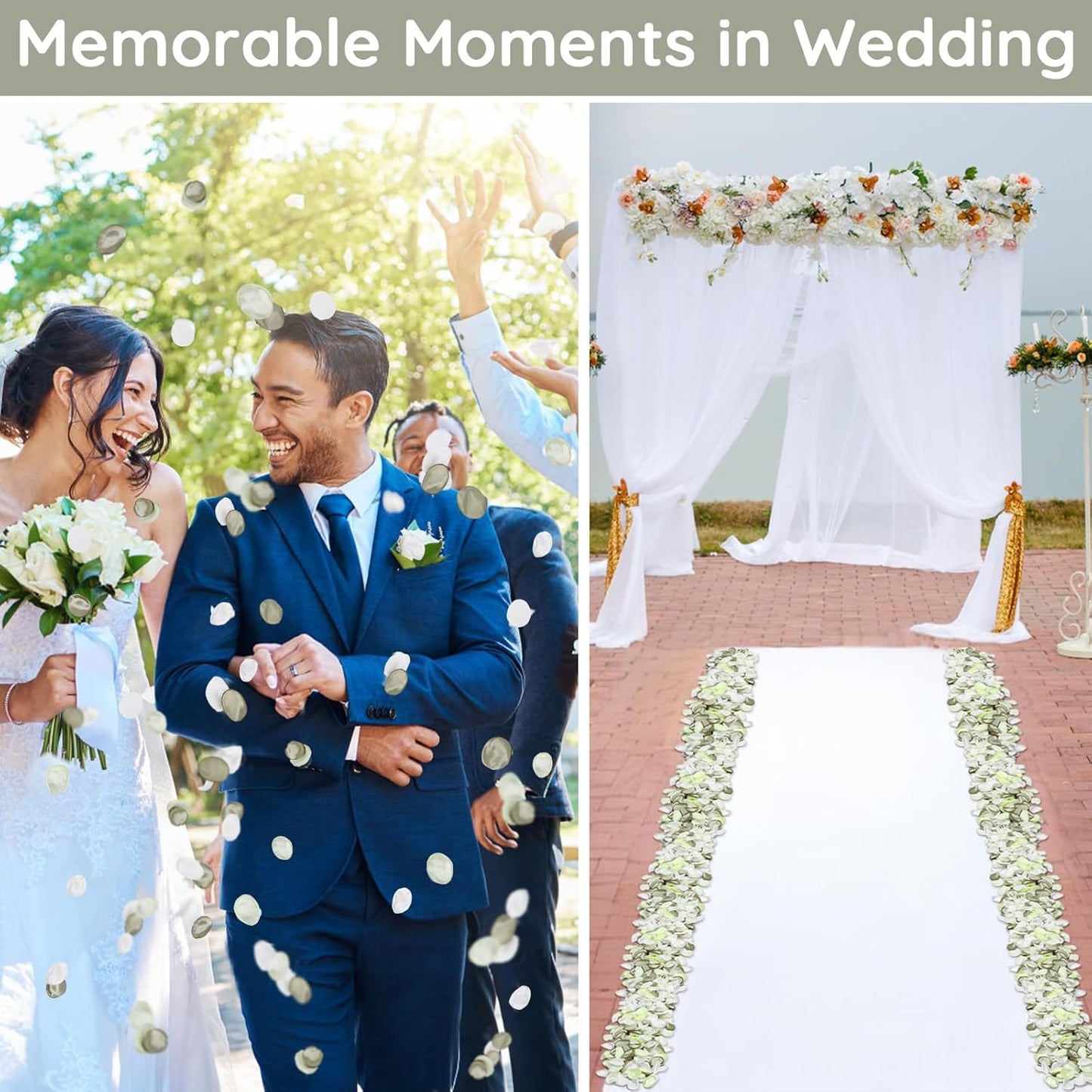 SUREAM Rose Petals for Decoration, Scatter Petals for Wedding Aisle Scatter, Flower Petals Decrations for Dinner Table Centerpieces Flower Girl Basket Birthday Party Romantic Night Home Decor