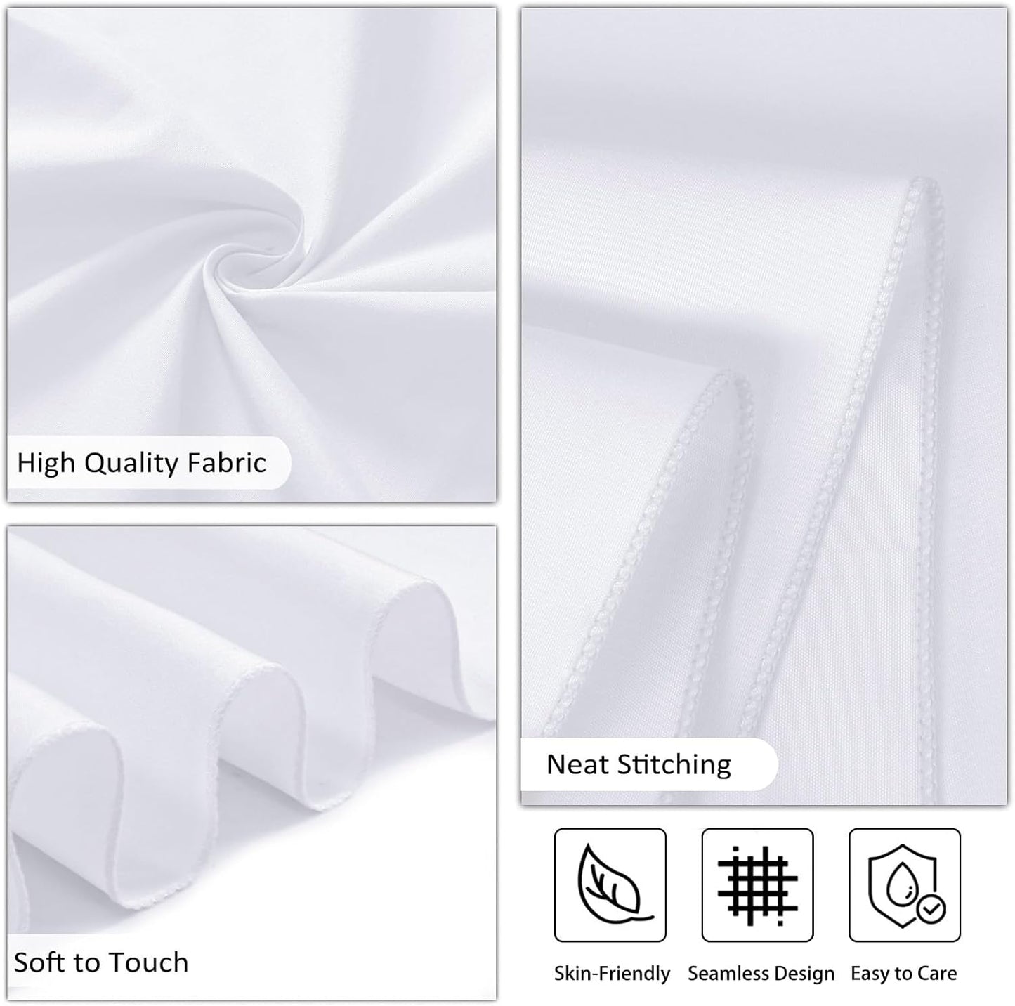 12 Pack White Round Tablecloth 108 Inch White Table Cloth Stain and Wrinkle Resistant Round White Tablecloths Reusable and Washable Polyester Fabric Table Covers for Buffet Wedding Party and Banquet