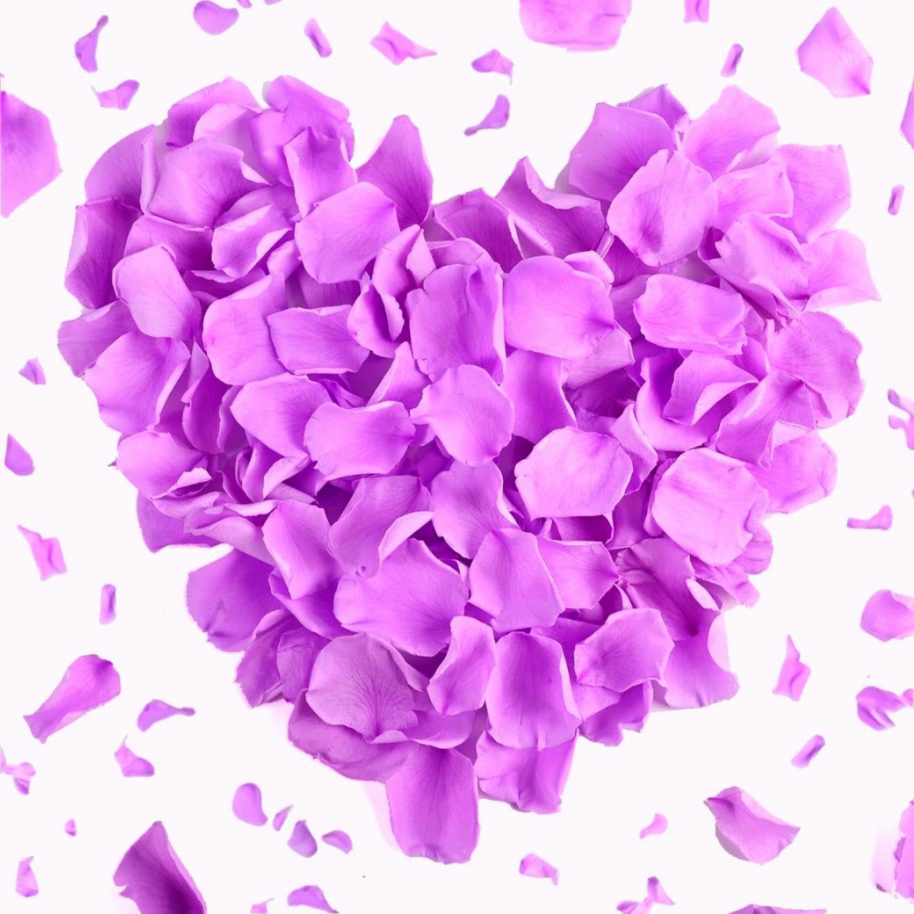 180 PCS Real Purple Rose Petals for Wedding, 1.76oz Dried Flower Petal for Flower Girl to Throw, Romantic Night Shower Party Proposal Centerpiece Table Decor