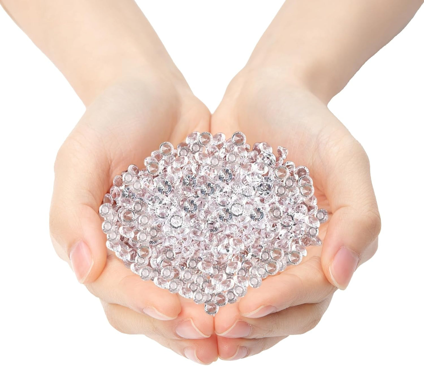 10000Pcs Crystal Acrylic Diamond Fake Gems Vase Filler, 4.5mm Faux Diamonds for Table Scatter Wedding Party, Bridal Shower, Birthday Decoration, Clear