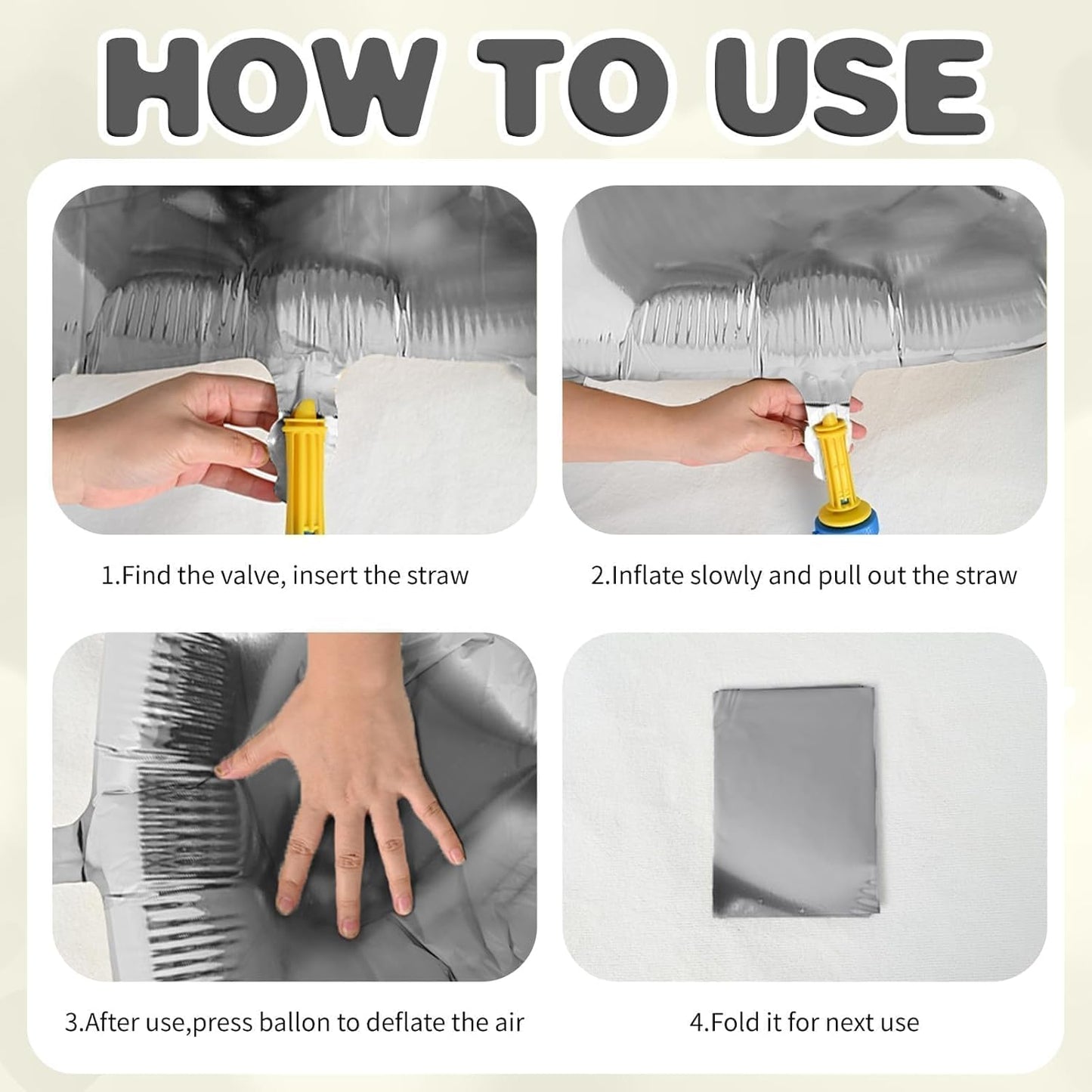 12 Pcs Heart Balloons, 18 inch Silver Heart Shaped Balloons, Big Foil Helium Balloon, Love Foil Balloon for Wedding Baby Shower Anniversary Backdrop Valentine Party Decorations