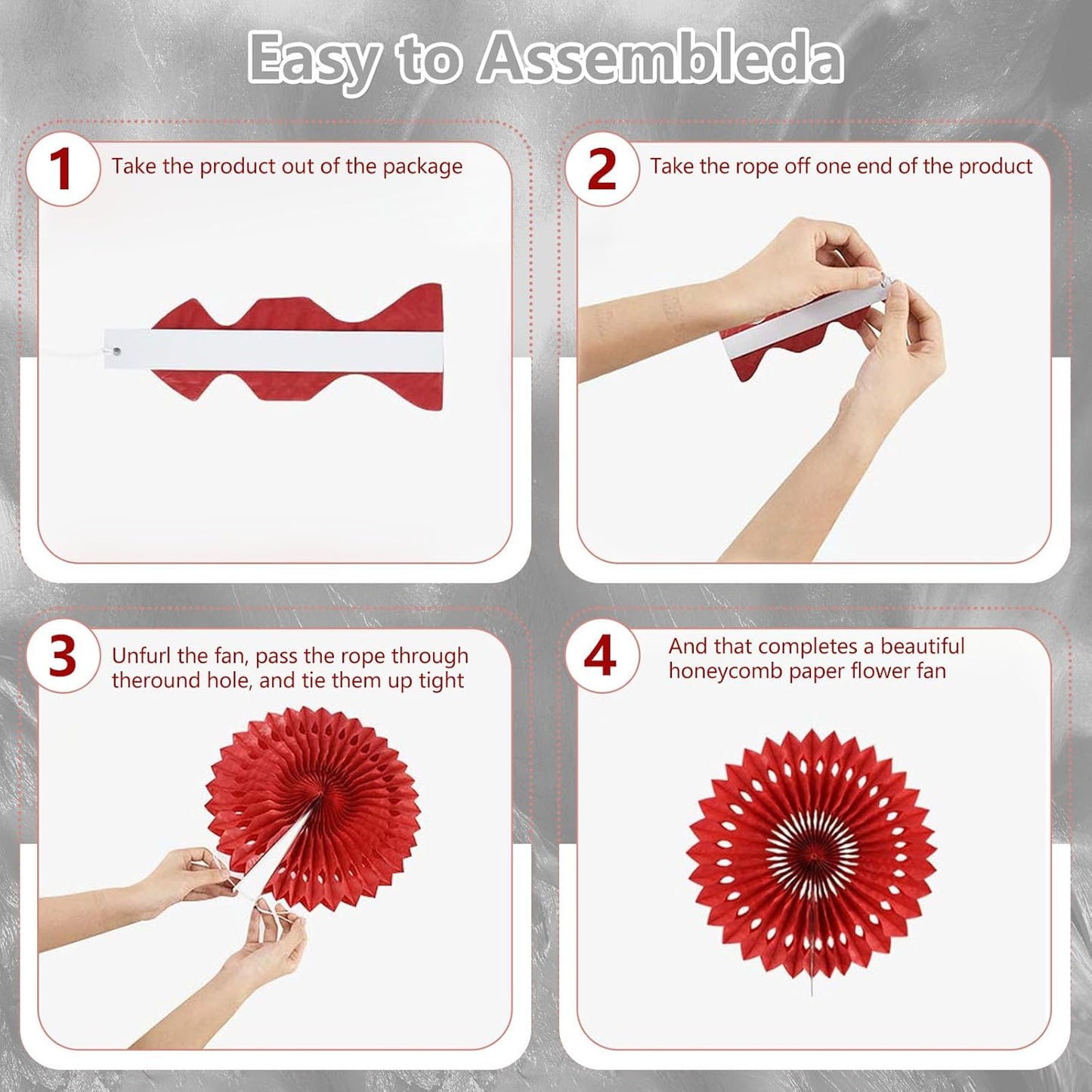 18 Pcs Black Gary Gold Hanging Paper Fan, Hanging Honeycomb Round Paper Fans for Weddings, Birthdays, Christmas, Baby Showers, Classroom, Events Ceiling Party Supplies Decorations