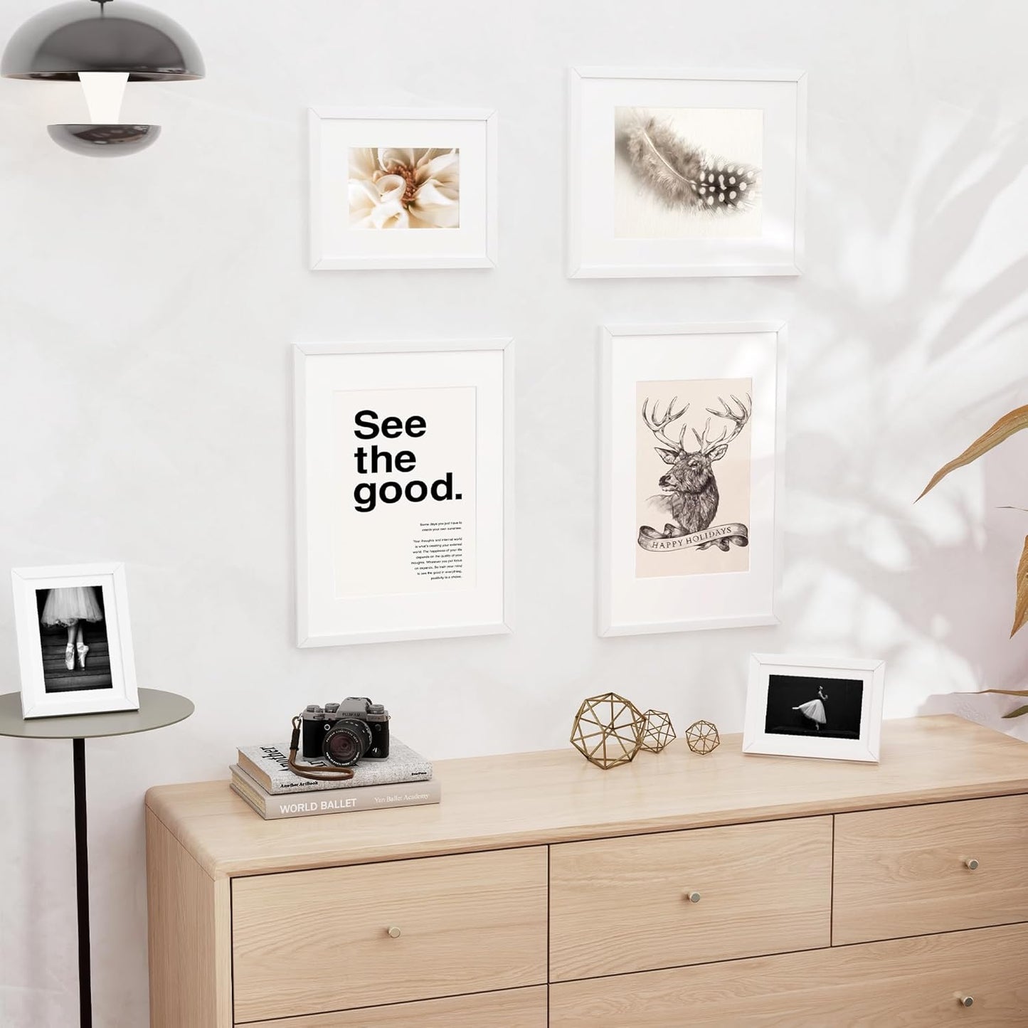 18x24 inch Picture Frame, 18x24 Photo Frames with 16x20 Removable Mat - High Definition Plexiglass - Vertical and Horizontal Display - Wall Hanging Poster Frame - White, 3 Pack