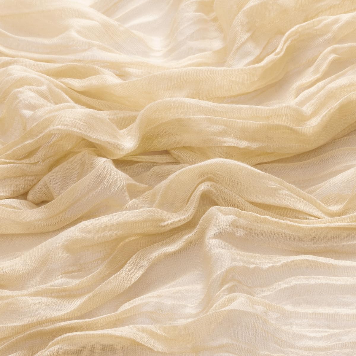 12Pcs Shallow Khaki Cheesecloth Table Runner 120 Inch10FT Champagne Rustic Boho Cheesecloth Table Runnerfor Wedding Party Baby Shower Birthday Home Decor Holiday Decorations