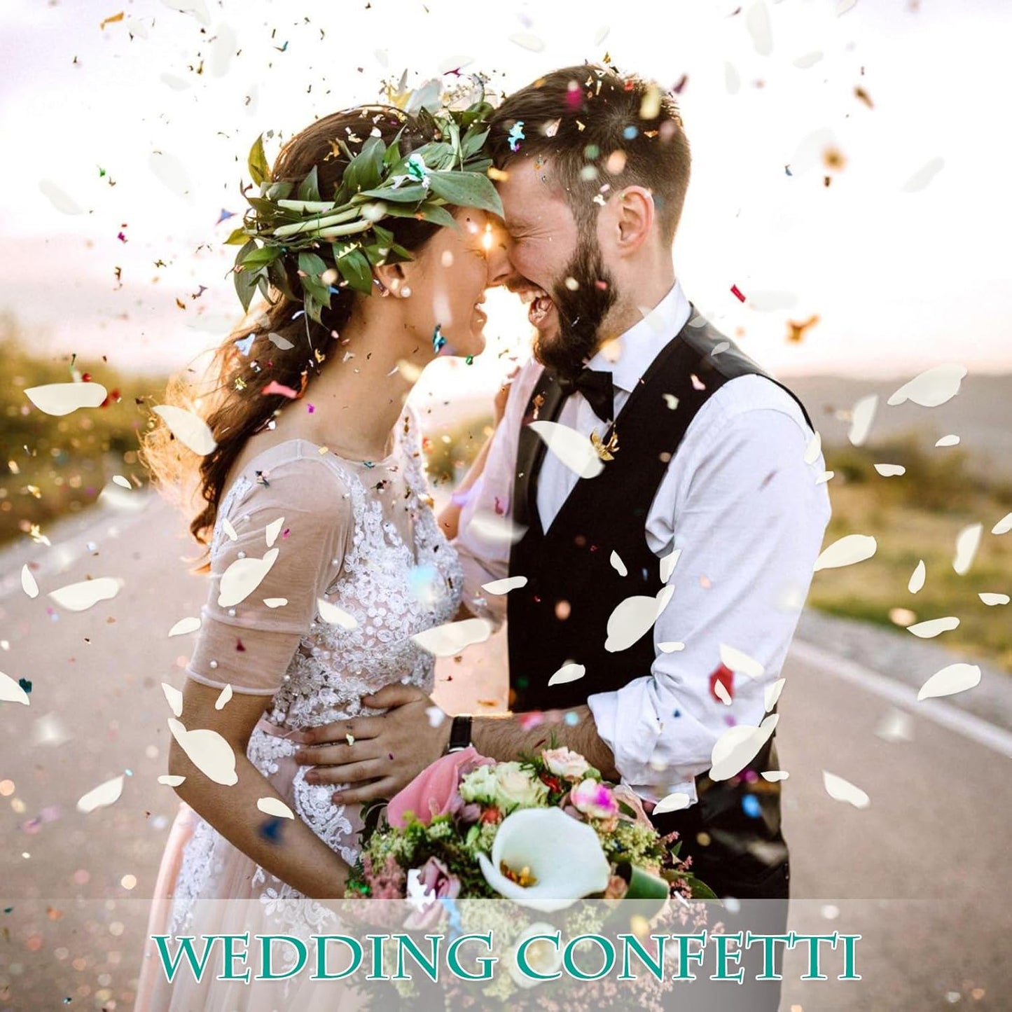 Dried Real White Rose Petals, Freeze Preserved Flower Petals 1.75oz for Valentine's Day Gifts Wedding Party Decor, Flower Girl, Dinner table Centerpieces, Bridal Shower, Flower Confetti 50g