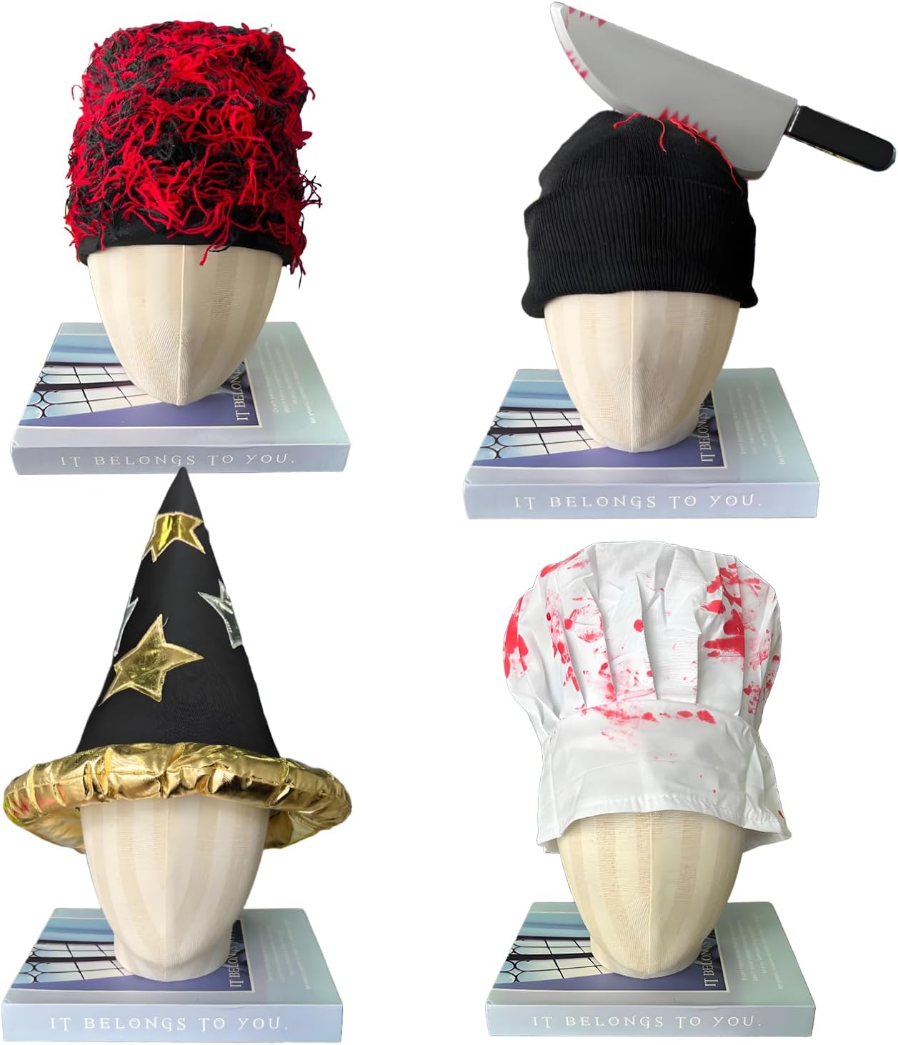12 Assorted Funny Halloween Party Hats Witch Hat Halloween Costume Decorations Photo Booth Props Hats for Adult Man Women