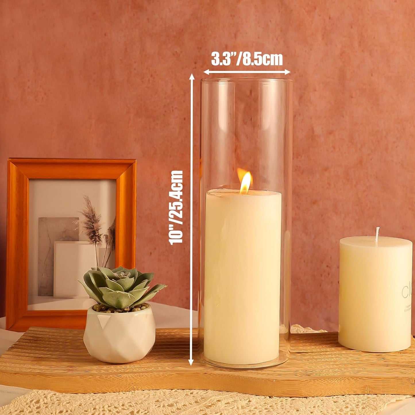 12pcs Glass Cylinder Vases for Centerpieces | 10 Inch Tall Flower Vase for Wedding Decorations, Floating Candle Holders for Dinner Table, Bridal Shower, Office Home Décor