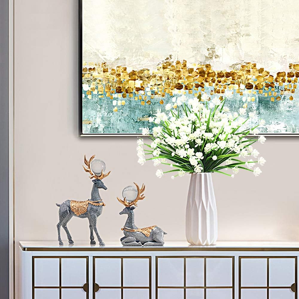 10 Bundles Artificial Flowers Outdoor UV Resistant Fake Plants Indoor Outside Hanging Planter Home Garden Decor