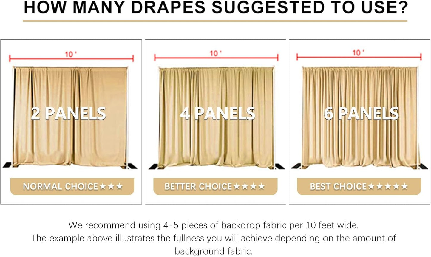 10 x 10 Feet Lake Blue Backdrop Curtain for Partie, Background Curtains for Photoshoot, Birthday, Wedding, Halloween, Thanksgiving, Christmas Day, New Year Party Decorations 5Ft x 10Ft, 2 Panels