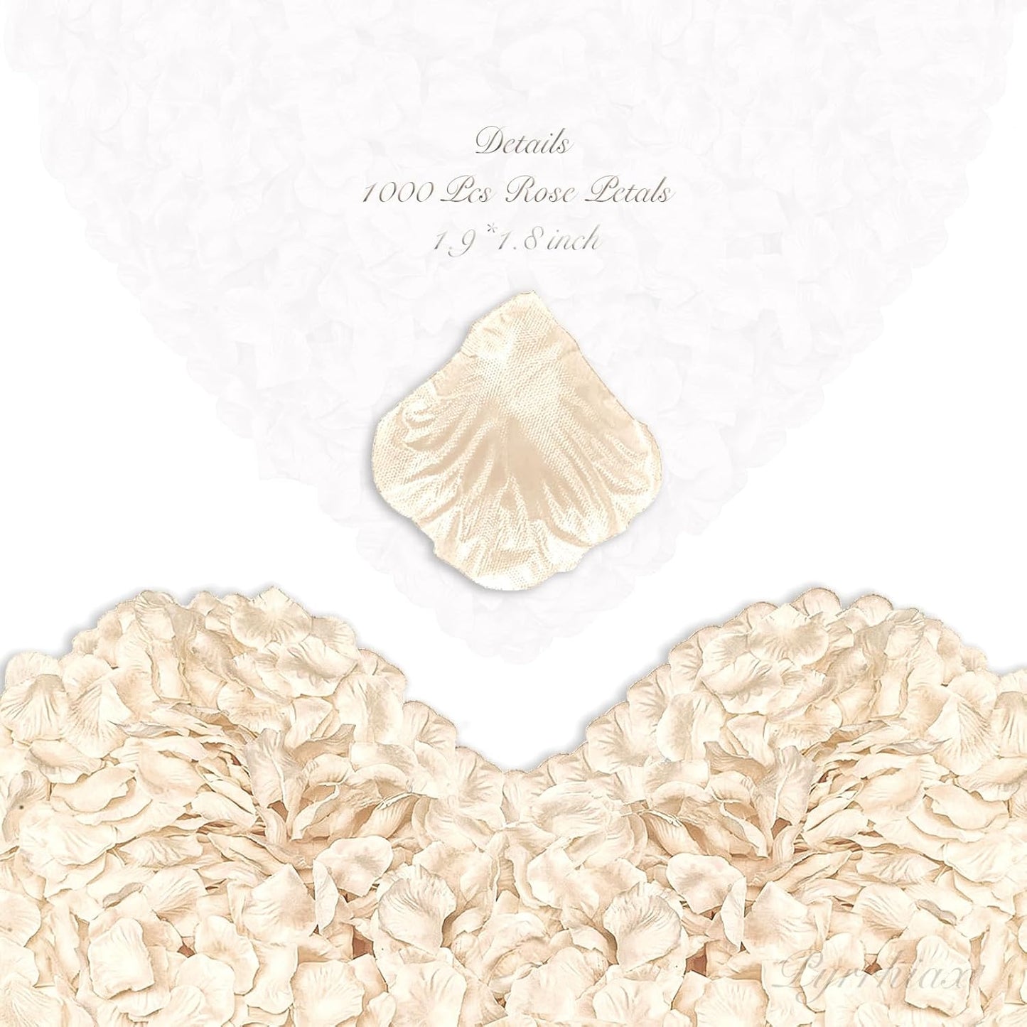 1000Pieces Rose Petals, Artificial Flower Petals Fake Rose Petals for Romantic Night,Wedding,Proposal Anniversary Flower Decorations (Champagne)