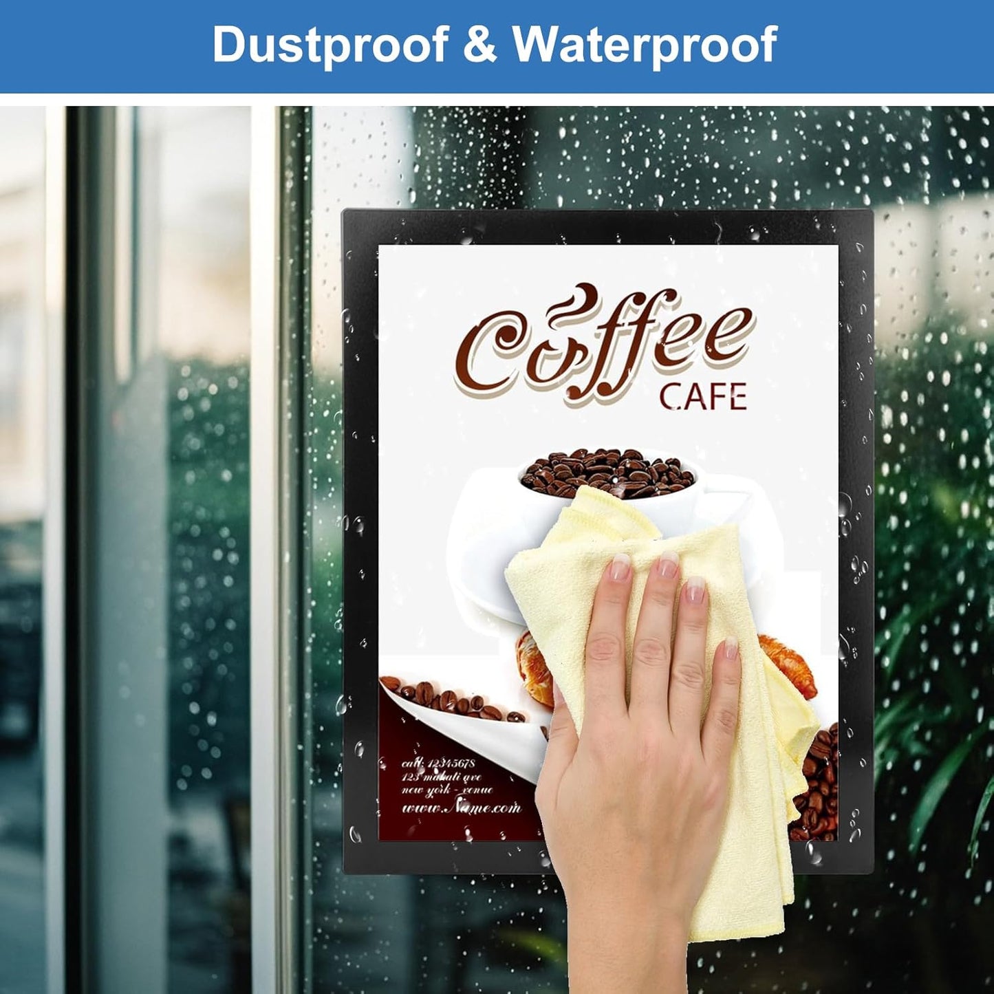 13 Pcs Magnetic Signs Holder, for 8.5" x 11" Letter, Self-Adhesive Magnetic Paper Holder, Magnetic Frame Document Holder for Wall Window Office Poster Store