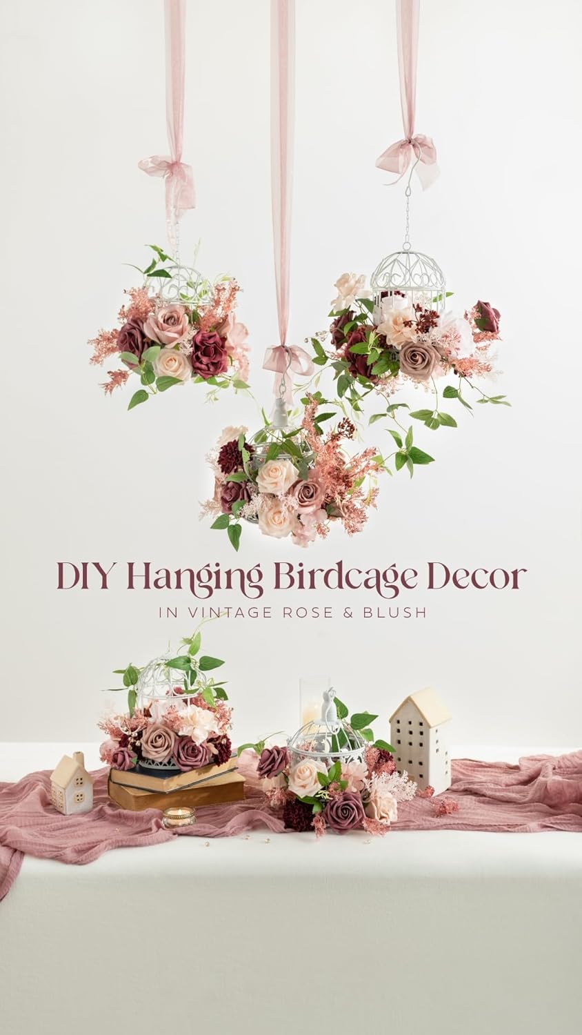 Ling's Moment Artificial Flowers, 25Pcs 3" Roses in Dusty Rose Shades, Realistic DIY Foam Floral Decor for Wedding Bouquets/Centerpieces, Outdoor Party Backdrops, Room/Table, and Garden/Pot Decoration