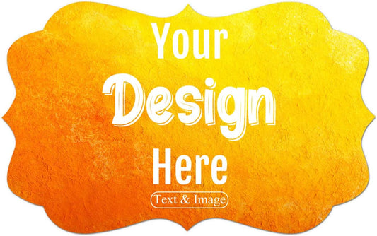 100-500 Custom Stickers Personalized Labels, Customized Stickers with Any Image Logo and Text. Custom Stickers for Business Logo Labels,etc. (Fancy Frame,2X1 Inch)