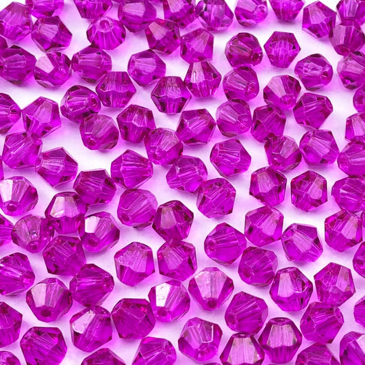 100pcs 8mm Bicone Crystal Glass Beads Loose Spacer Beads Faceted Craft Beads for Jewelry Making DIY Necklace Bracelet Earring Wind Chimes Suncatchers Ornamen(Rose)